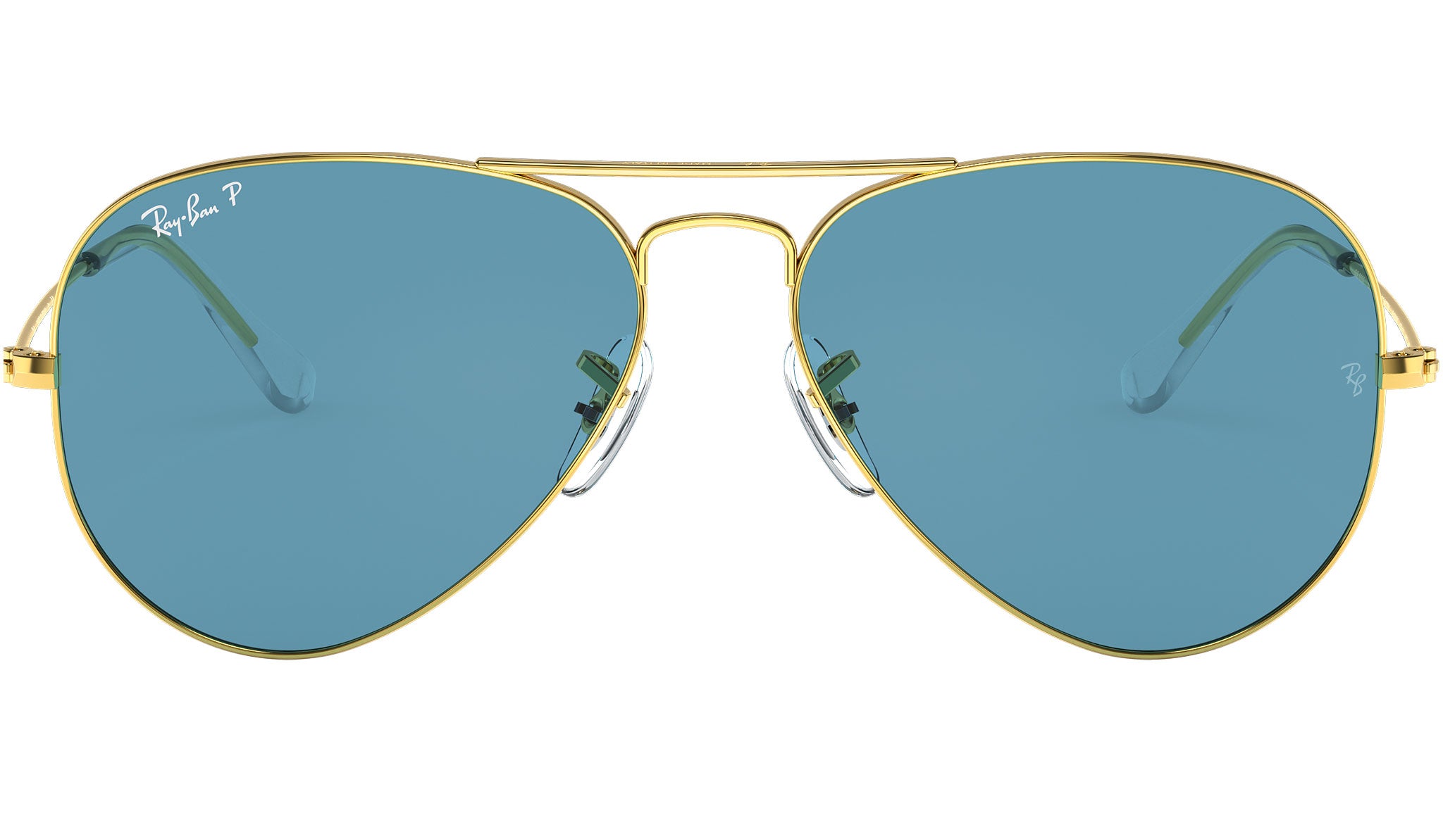 Blue Classic Ray Ban Aviators Ray-Ban Aviator Flash Lenses M (55 - 14) with Blue lenses  main image 4
