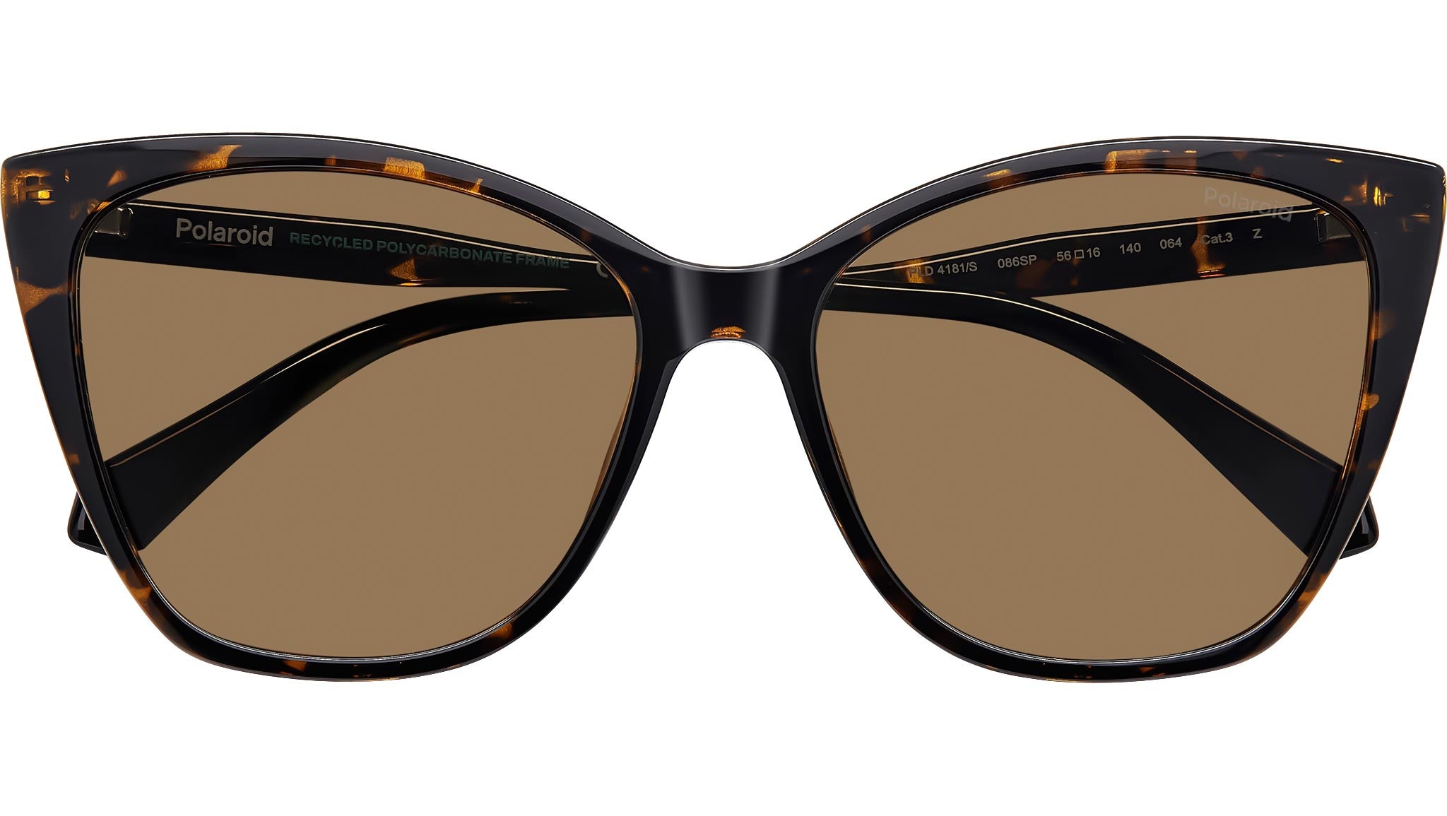 えば兄　STARE PARKER ブラウン　XL Polaroid PLD 4181/S 086 SP Sunglasses Havana - eye-oo.com