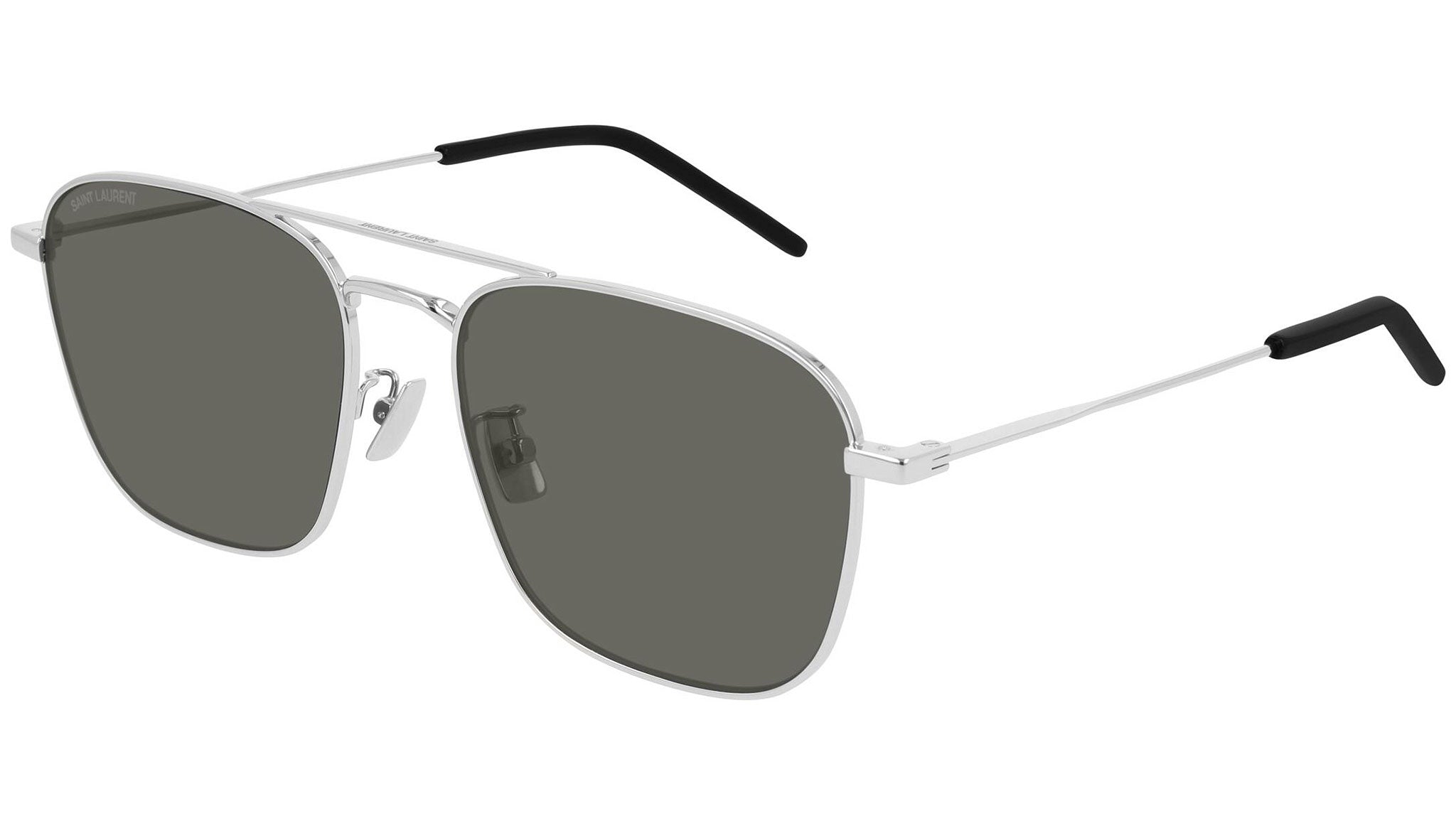 Saint Laurent SL 309 001 Shiny Silver Sunglasses - eye-oo.com