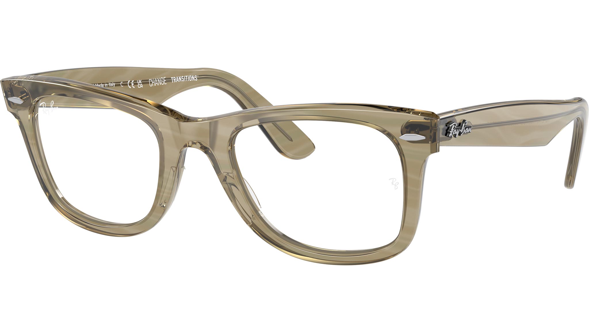 Ray-Ban Wayfarer Sunglasses RB2140 1387GG Photo Striped Grey - eye
