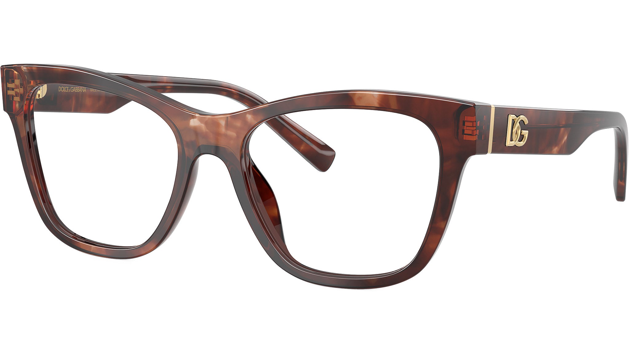 Dolce & Gabbana DG 3430 Glasses 3222 Dark Red Havana - eye  display picture 1