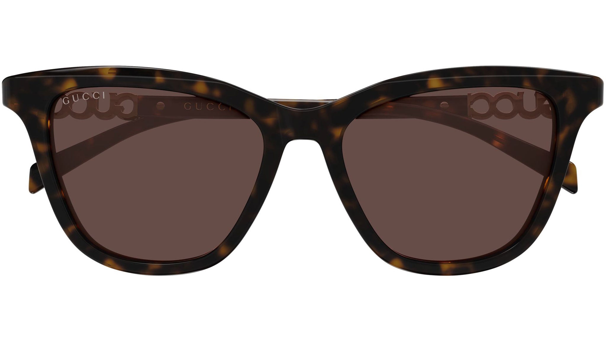 Gucci Brown Tortoiseshell Frame Sunglasses with Brown Gradient Lenses GUCCI Ladies Sunglasses Gold Horse Bit Brown Lens Tortoise  main image 3