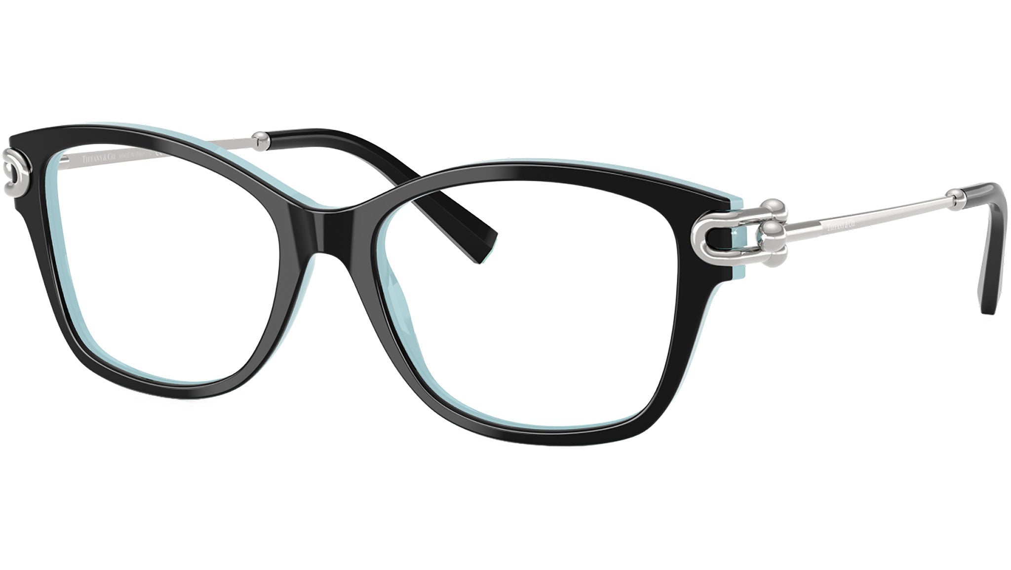 TF2266 Tiffany Glasses 8055 Black On Tiffany Blue