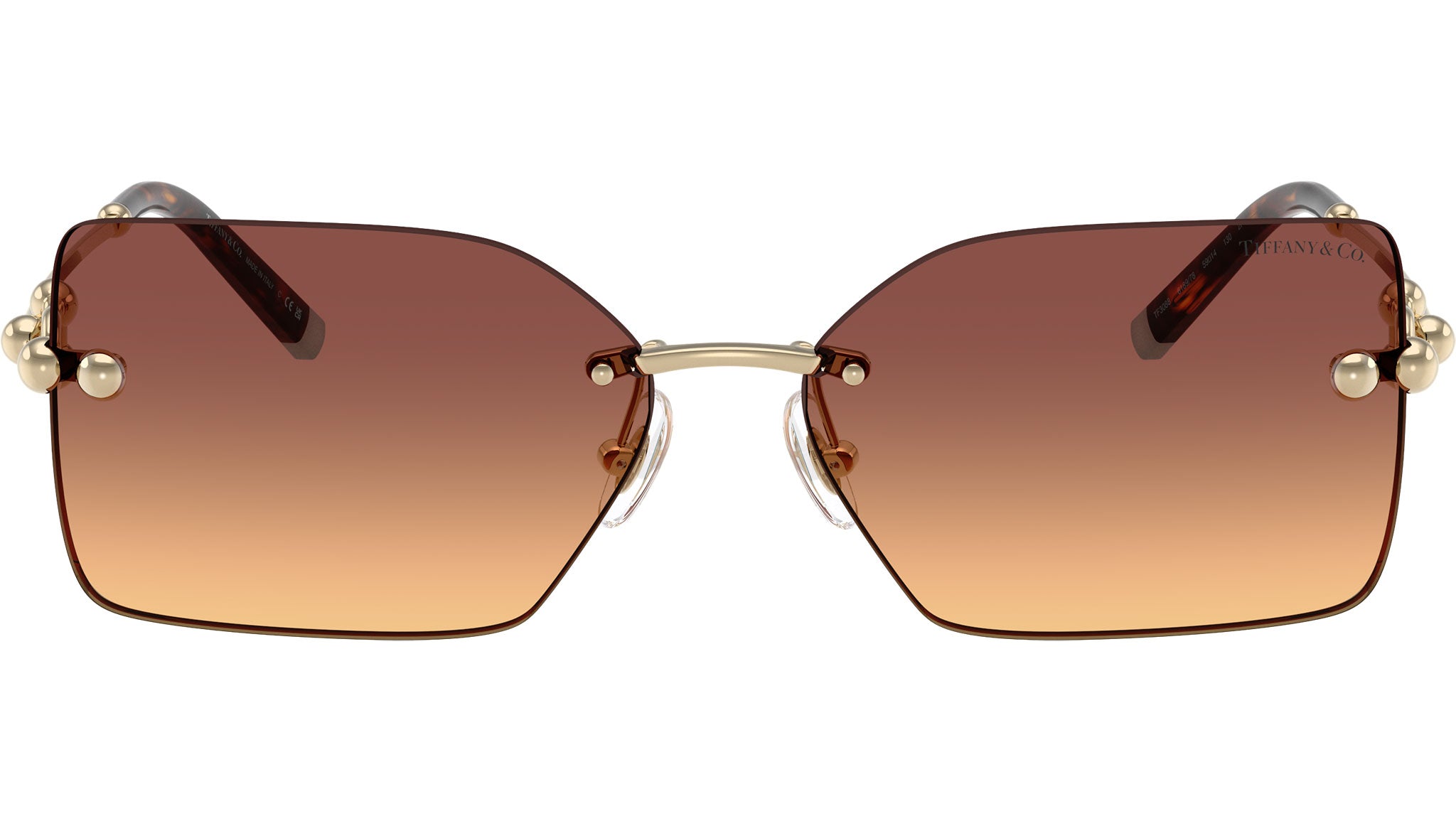 Tiffany & Co TF3088 618978 Sunglasses Pale Gold Rectangle Frame Tiffany TF3088 Pale Gold Sunglasses -Via Manzoni main image 3