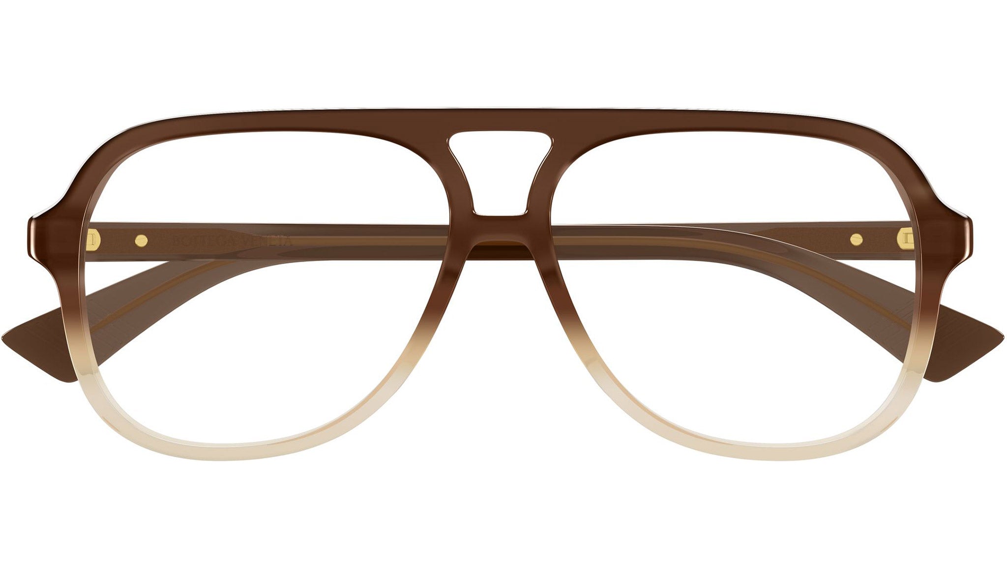 BV1417O Bottega Veneta Pilot Glasses 004 Brown Brown - eye 