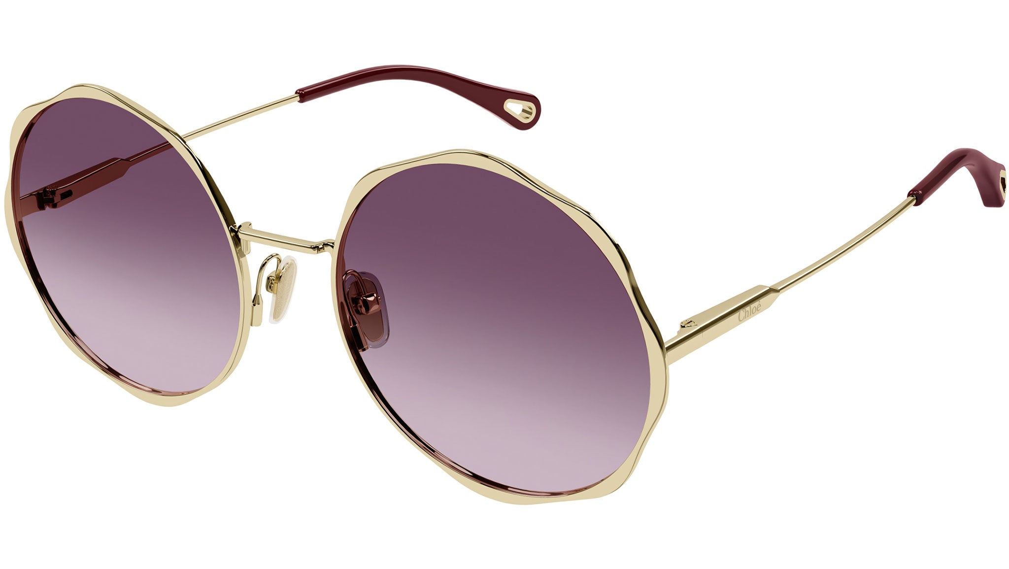 Chloe Round Sunglasses - Gold and Purple Kits.com -- Chloe CH0326S main image 2