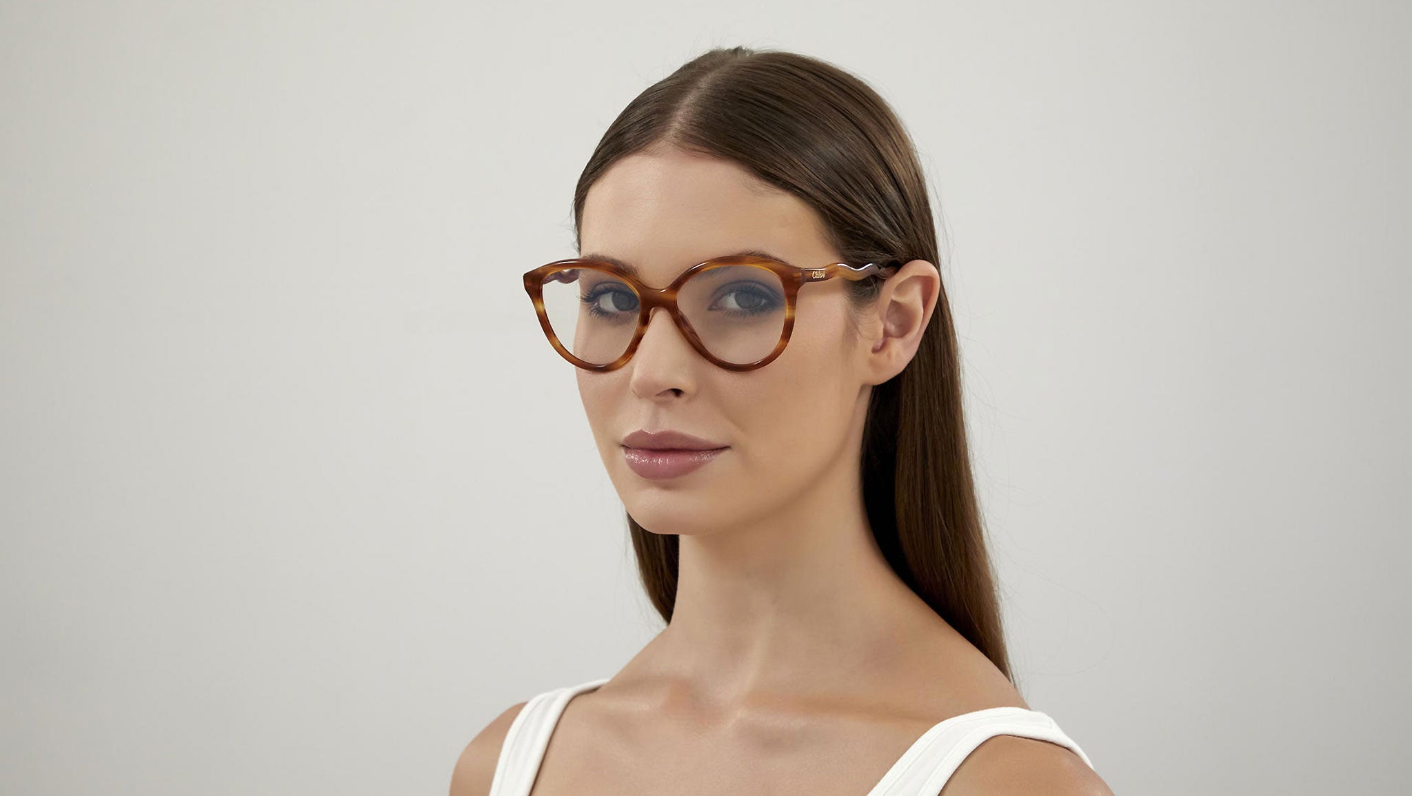 NEW  CHLOE SUNGLASSES CAT EYE HAVANA WOMEN EYEWEAR CHLOE CH0089S 001 Chloé Womens Cat Eye Havana Havana Transparent Fashion  main image 3