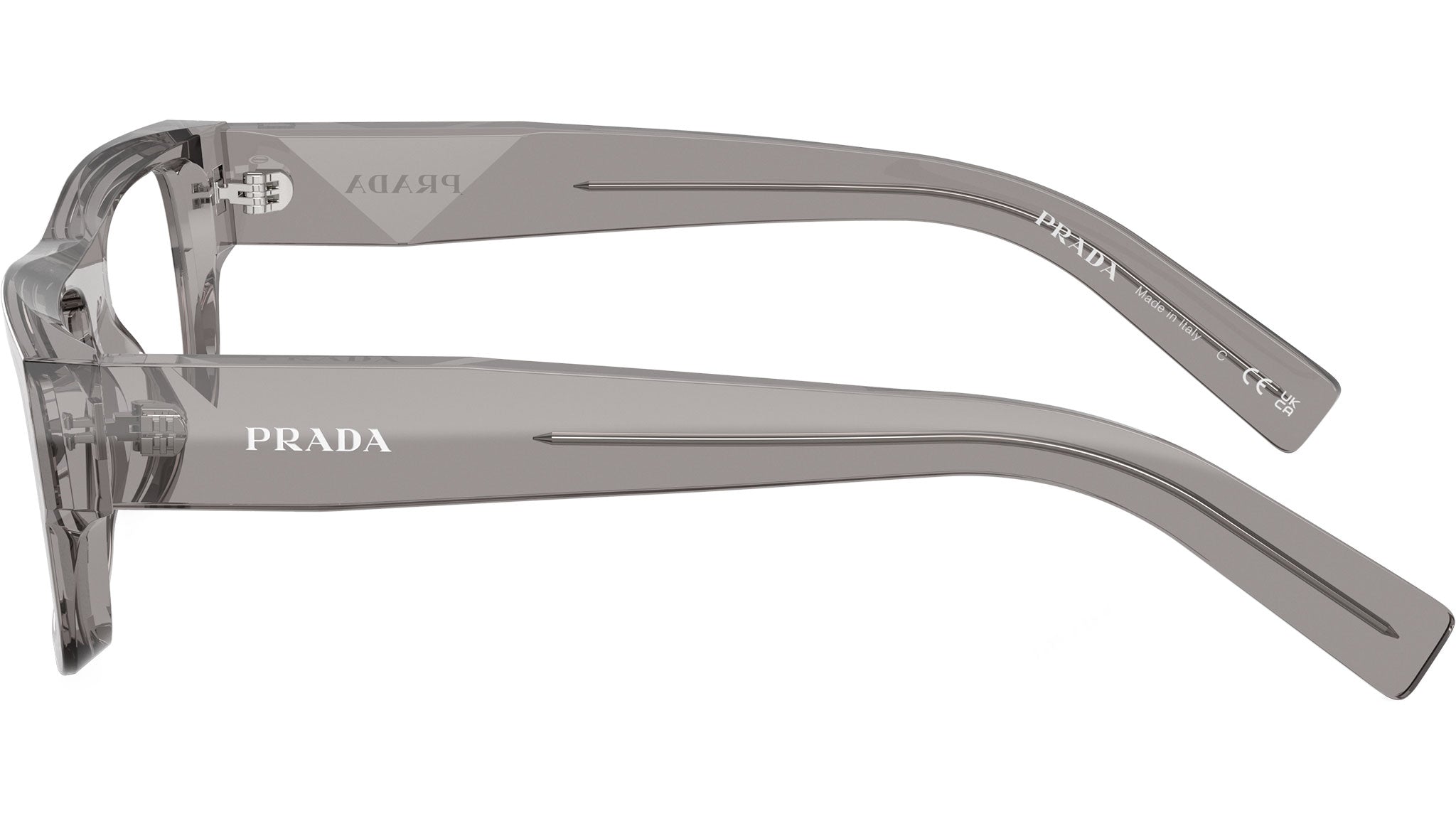 PR D06V Prada Glasses 16Z1O1 Grey Transparent - eye-oo.com