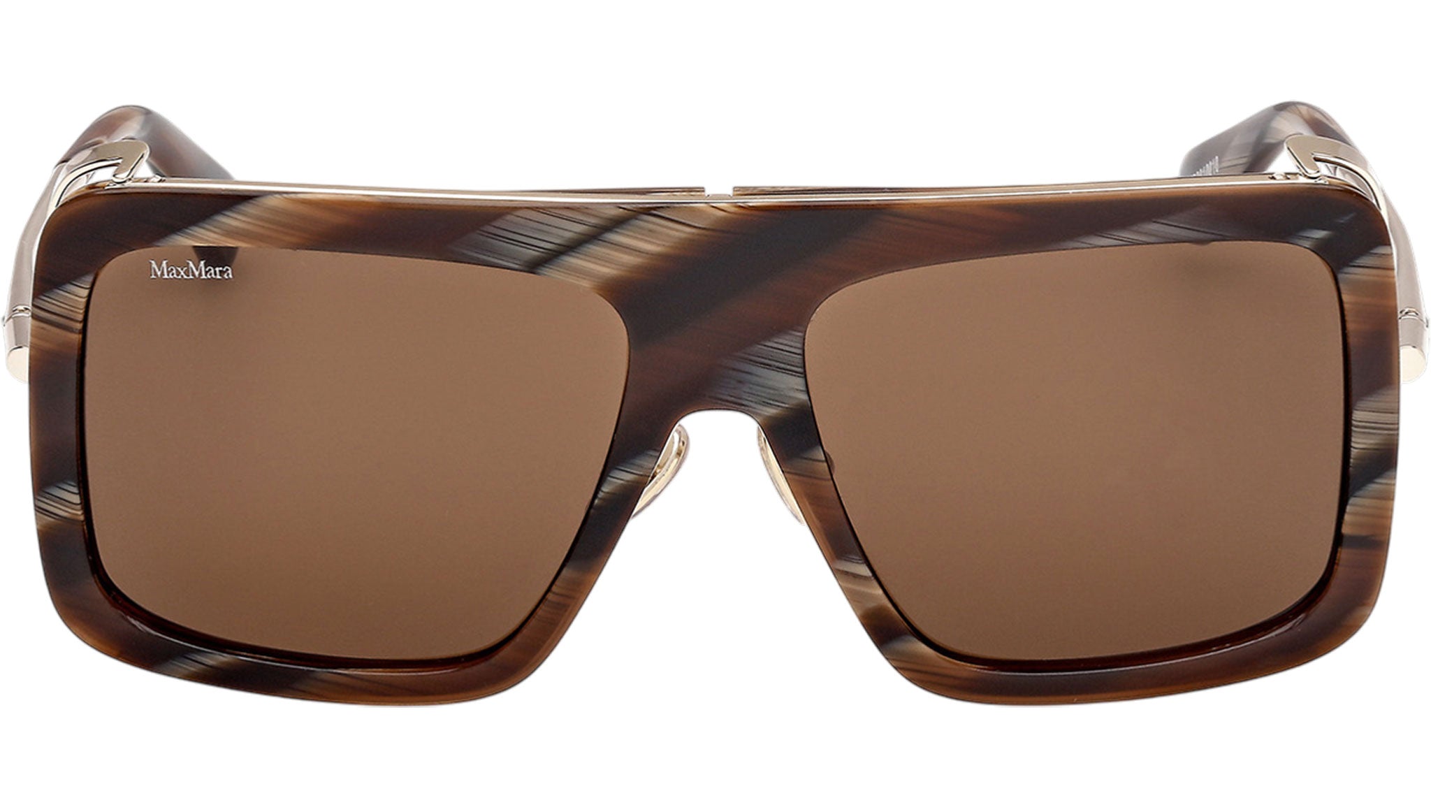 New Max Mara Unisex MM0119 JEAN Sunglasses Brown 57mm MaxMara JEAN MM0119 56E 57 Sunglasses | Shade Station main image 2