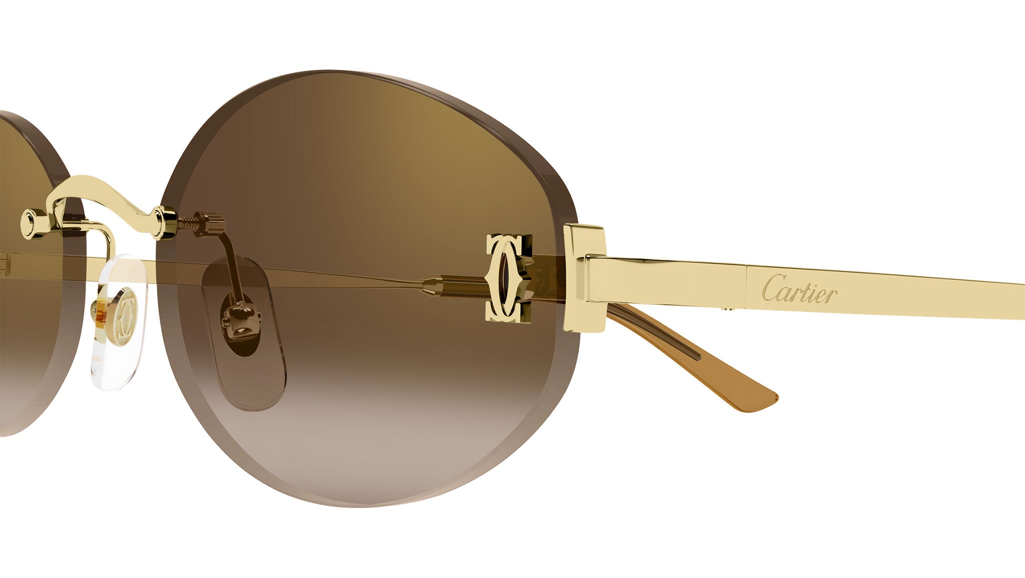 Cartier CT0592S Sunglasses 002 Shiny Gold - eye-oo.com