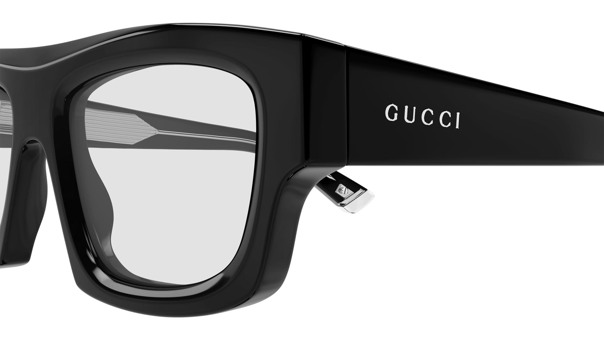 Gucci GG1926S 001 Rectangular Sunglasses Black - eye-oo.com