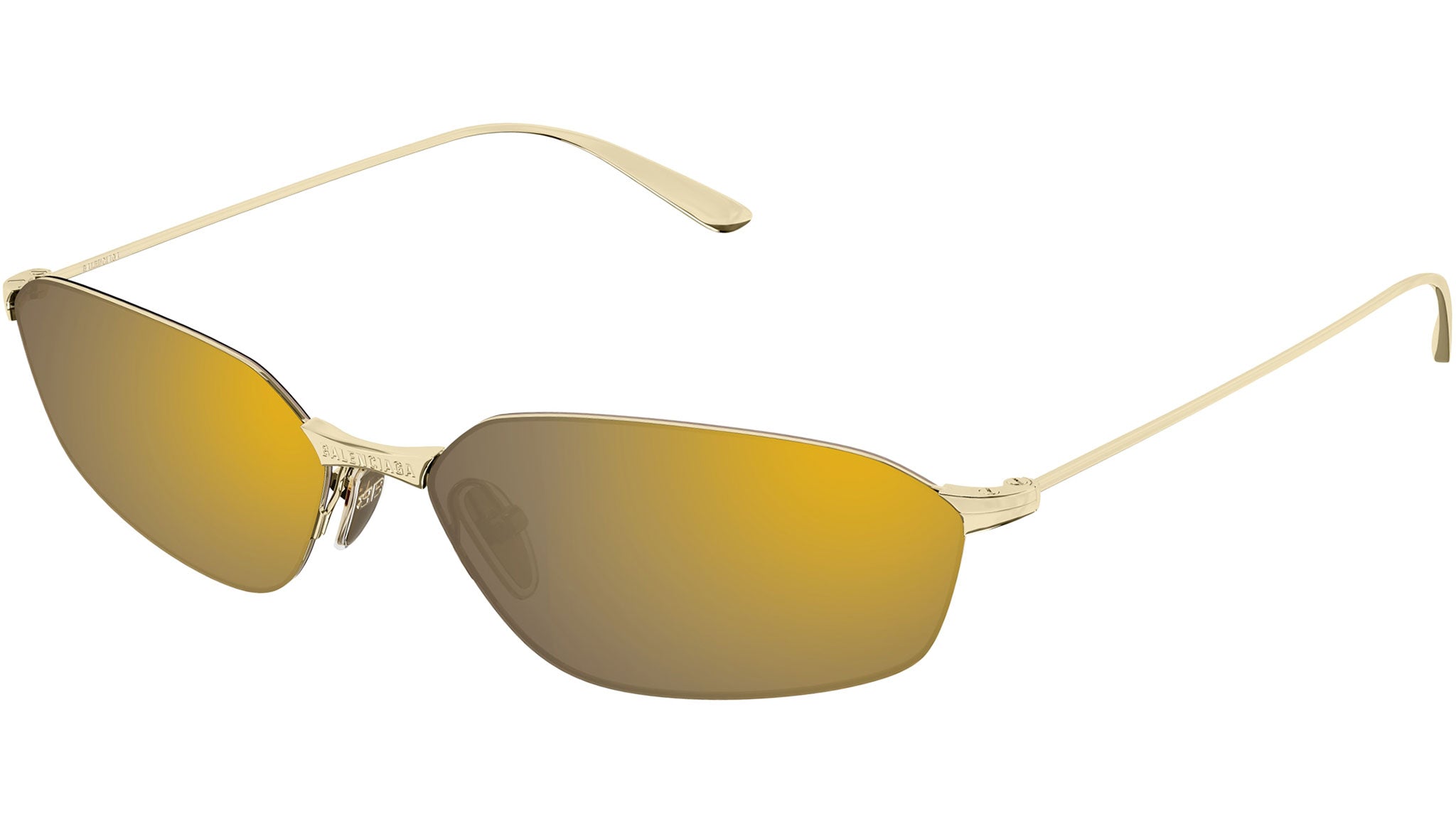 BB0412S Balenciaga Geometric Sunglasses 004 Gold - eye-oo.com