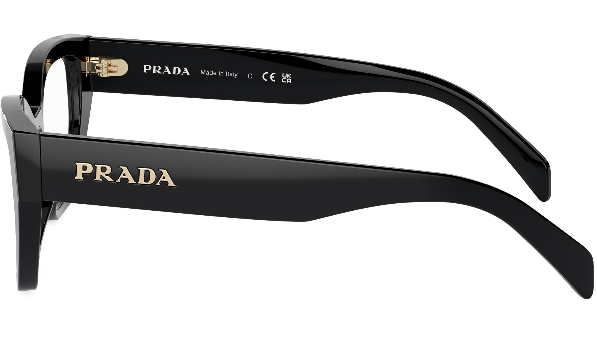 Prada PR A16V Eyeglasses 16K1O1 Black - eye-oo.com
