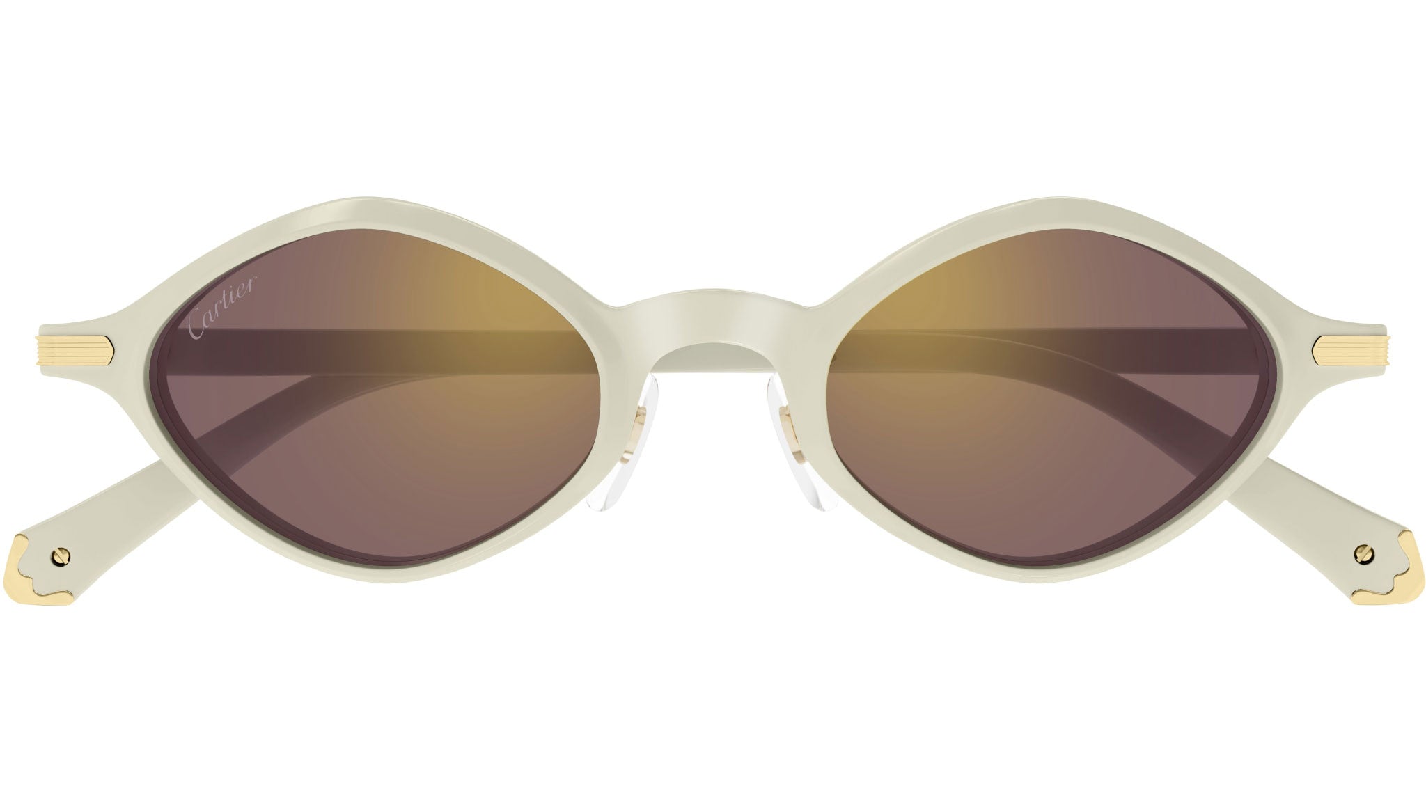 Cartier Première CT0540S Sunglasses 005 Shiny Ivory - eye-oo.com