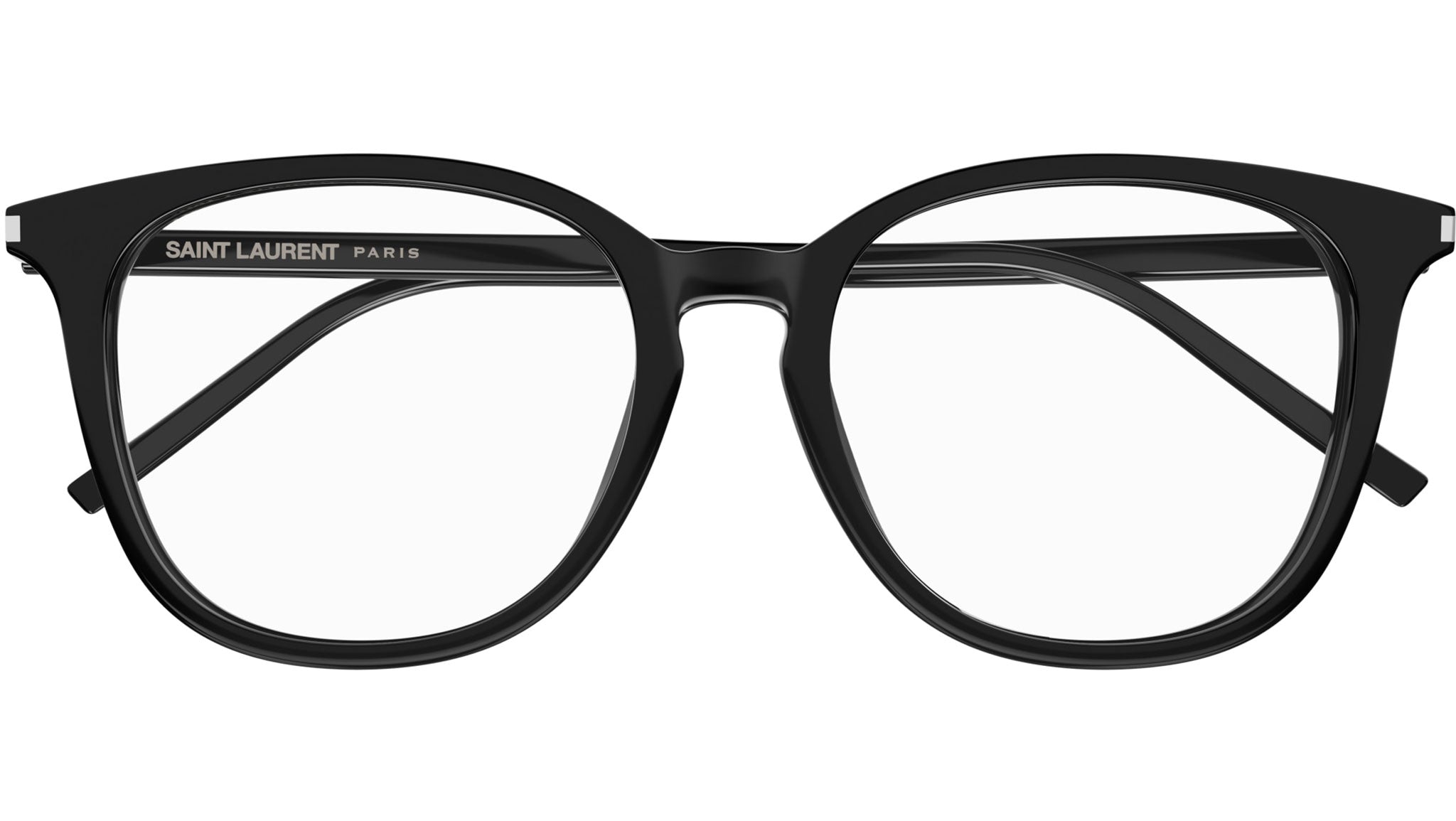 Saint Laurent Glossy Black Round Optical Frames SAINT LAURENT EYEWEAR Shade oval-frame acetate sunglasses  main image 4