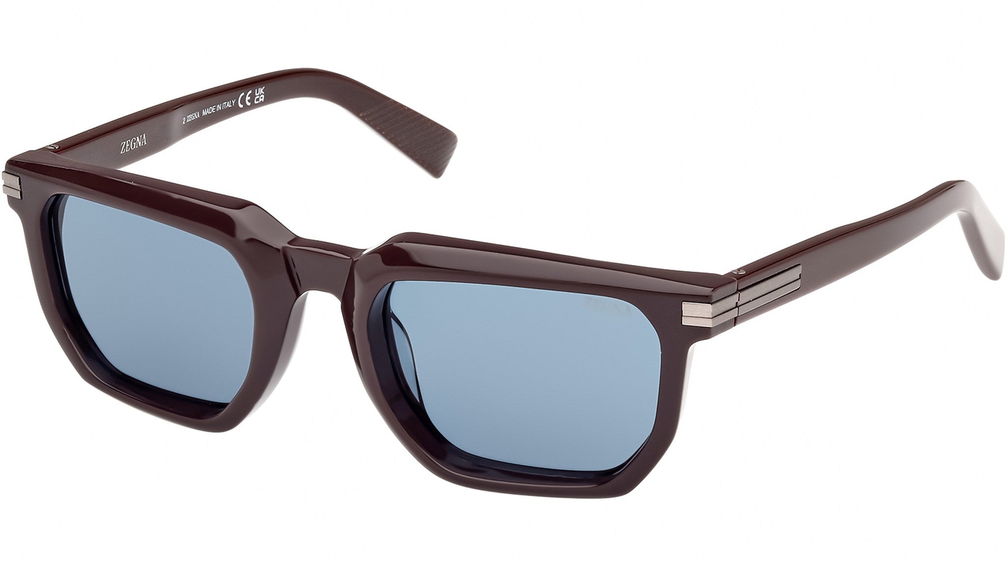 Zegna EZ0240 48V Sunglasses Shiny Dark Brown - eye-oo.com