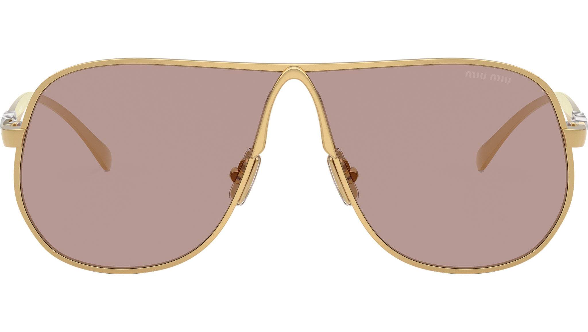 Tiare*miu miuサングラス Miu Miu MU 56ZS L (56 - 17) with Brown lenses and Gold frame
