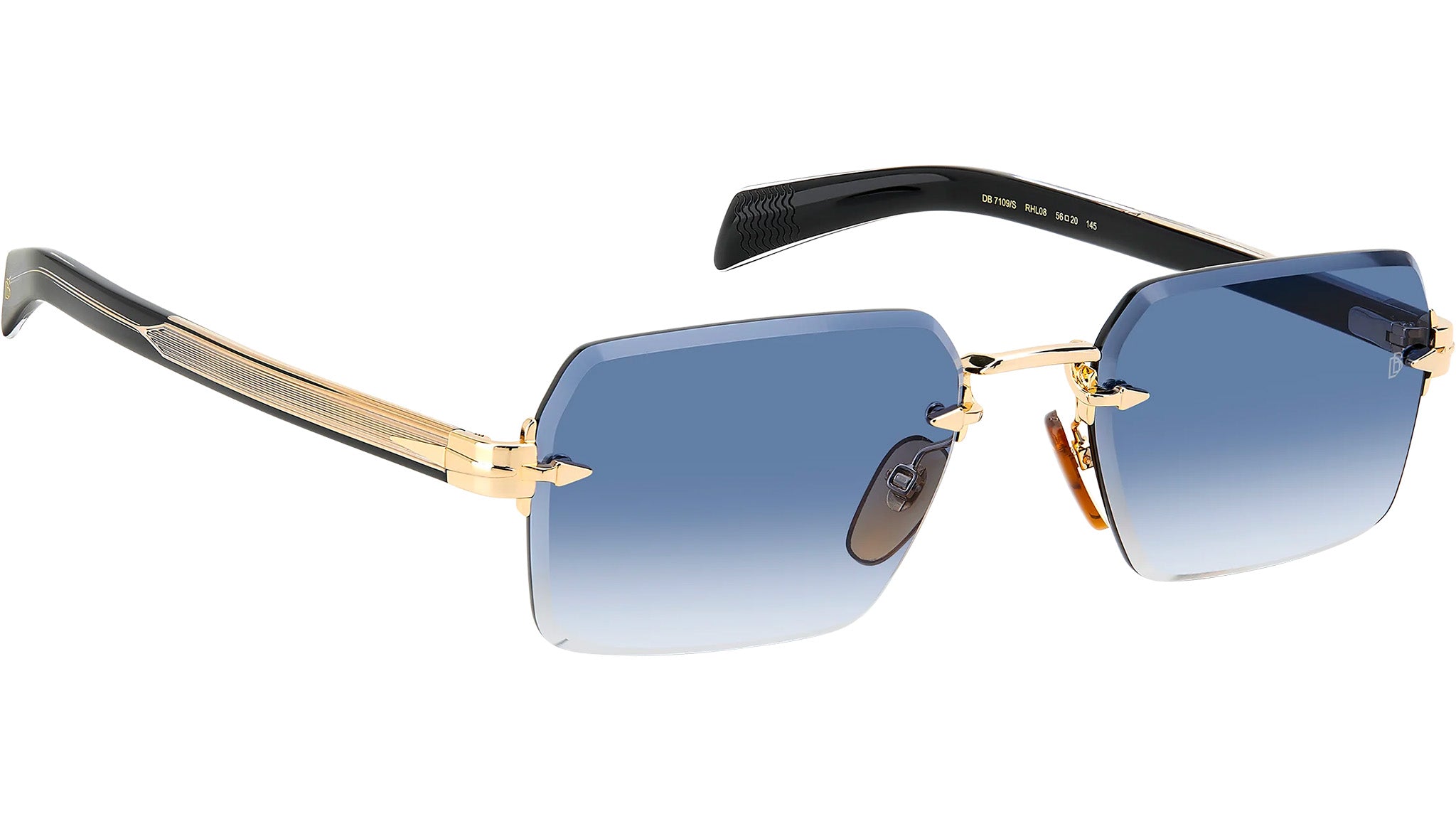 David Beckham DB 7109/S RHL 08 Sunglasses Gold Black - eye-oo.com