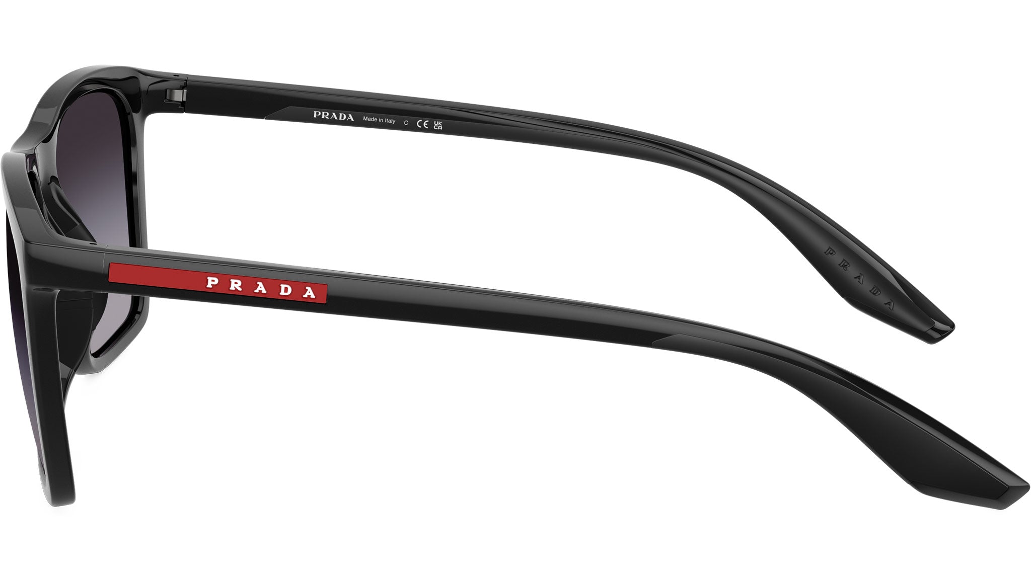 PSB08S Prada Linea Rossa Sunglasses 1AB09U Black - eye-oo.com