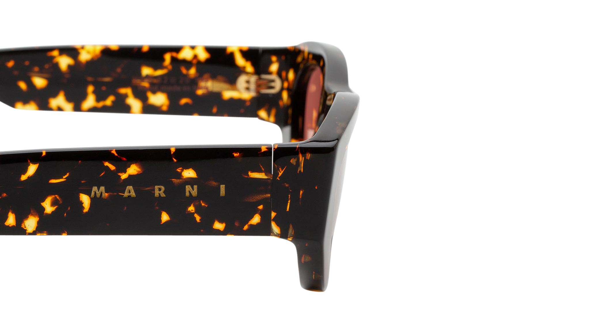 Marni Eyewear Rainbow Mountains Havana Rossa Sunglasses VGO - eye