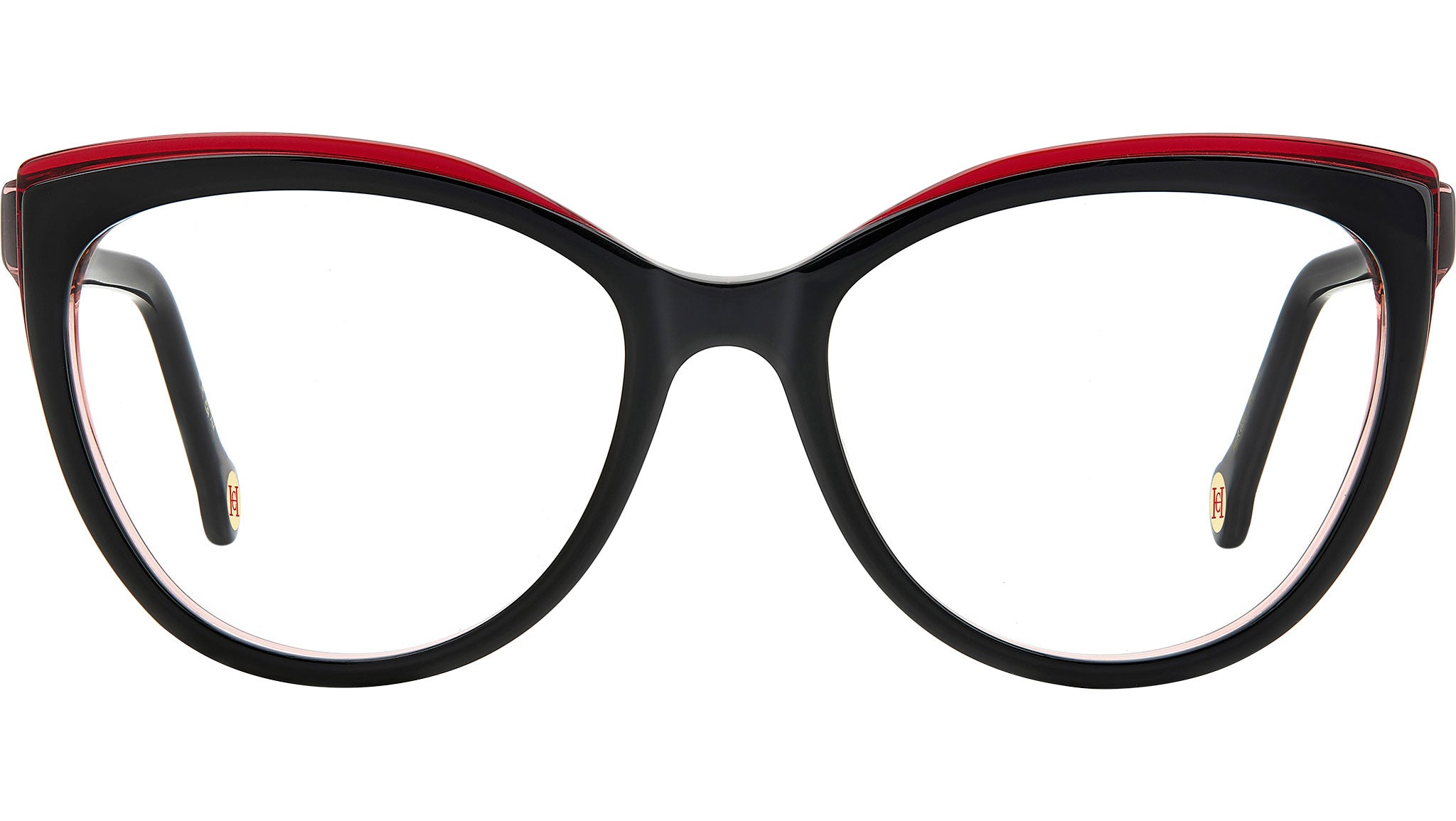 Carolina Herrera Black Sunglasses with Pink Trim Carolina Herrera HER 0186/S GUU Sunglasses Black Burgundy  main image 2