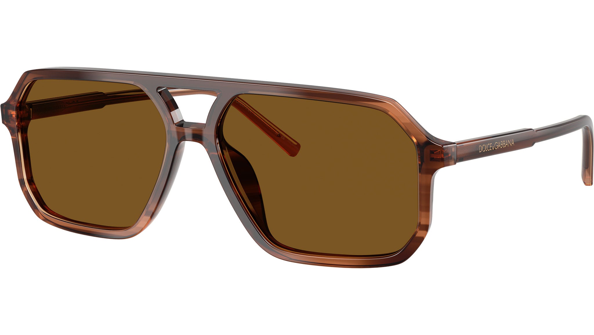 DG4541 Dolce & Gabbana Sunglasses 348183 Brown On Striped Brown