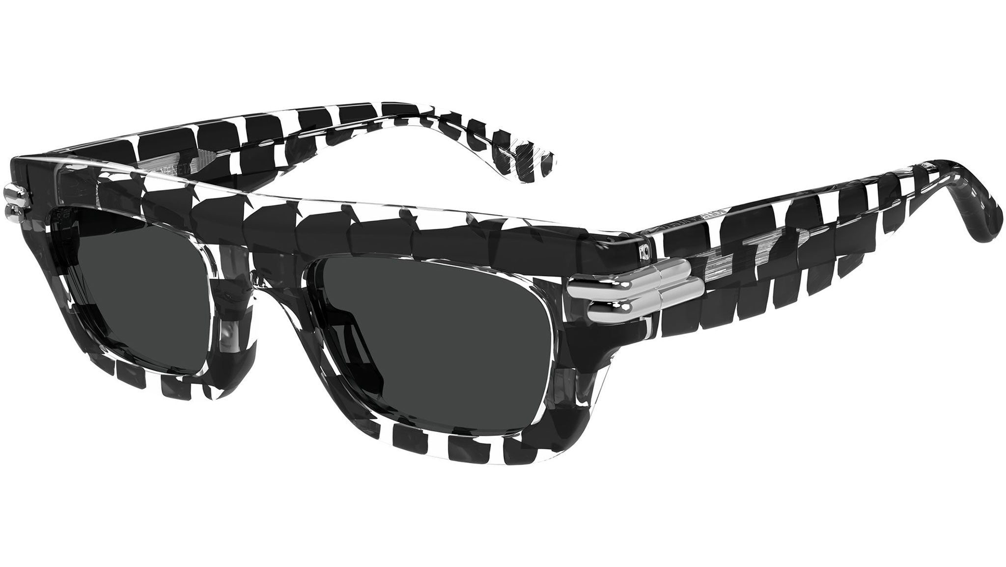BV1321S Bottega Veneta Rectangular Sunglasses 005 Black 