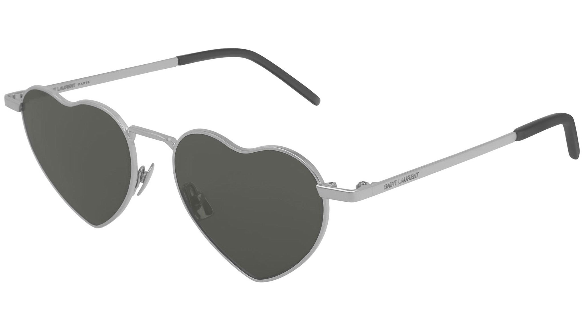 Saint Laurent SL 301 Loulou 001 Shiny Silver Sunglasses - eye-oo.com