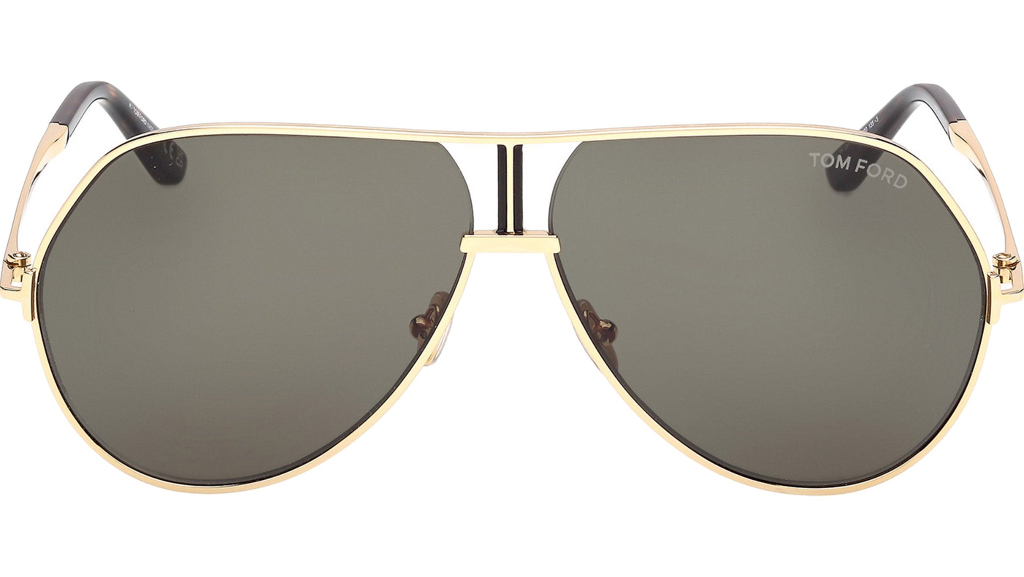 Tom Ford black and gold metal frame sunglasses Tom Ford Hayden Black Metal Square Sunglasses TF831 01K 54mm main image 2