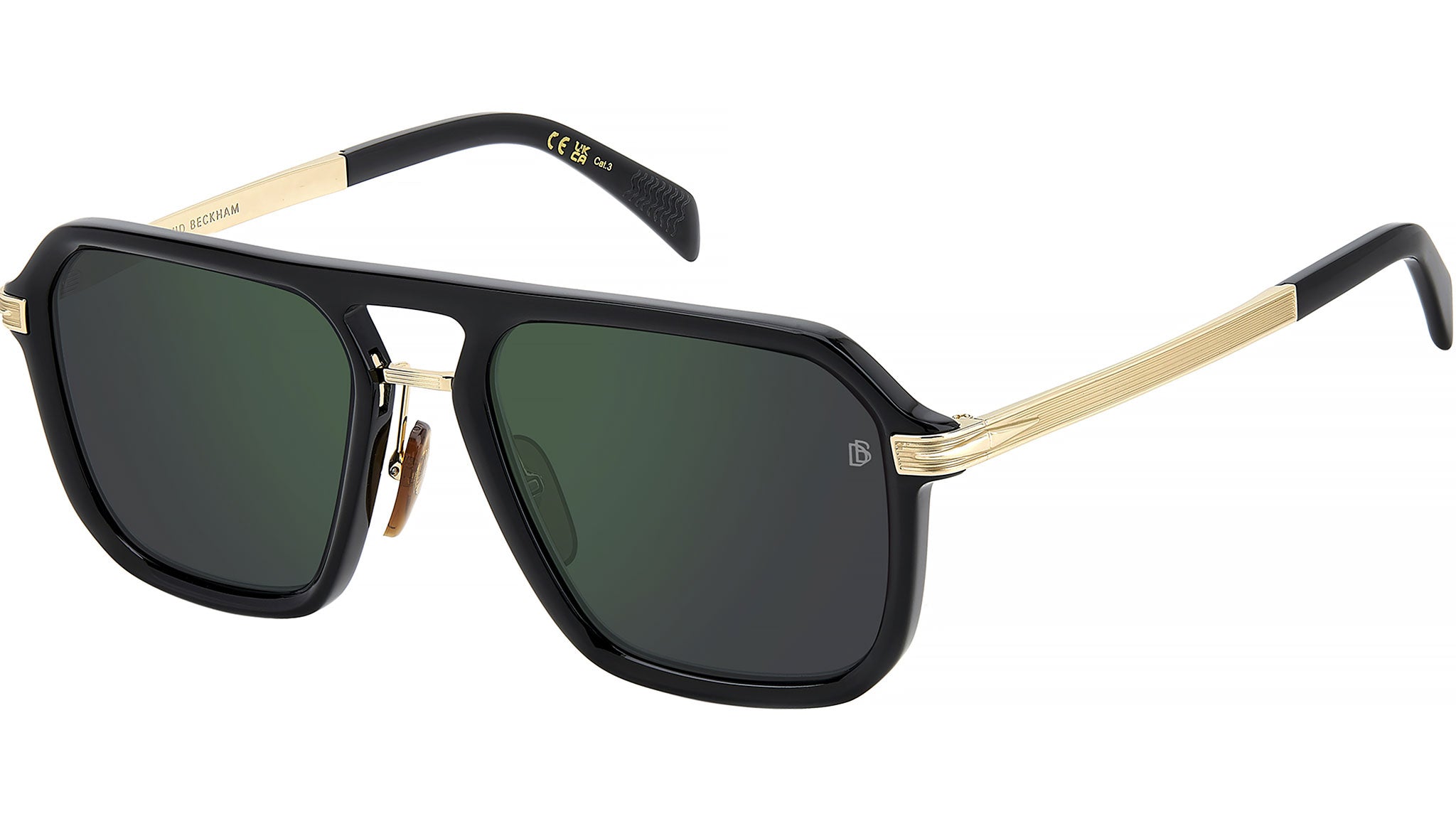 David Beckham DB 7136/S 2M2 MT Sunglasses Black Gold - eye-oo.com