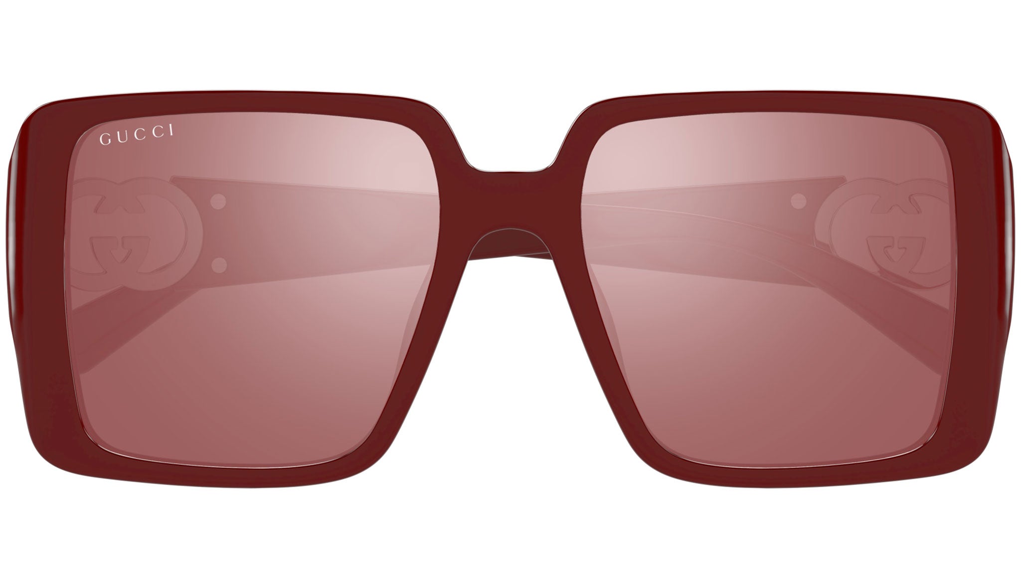 Gucci Sunglasses GG1692S 005 Shiny Solid Burgundy - eye-oo.com