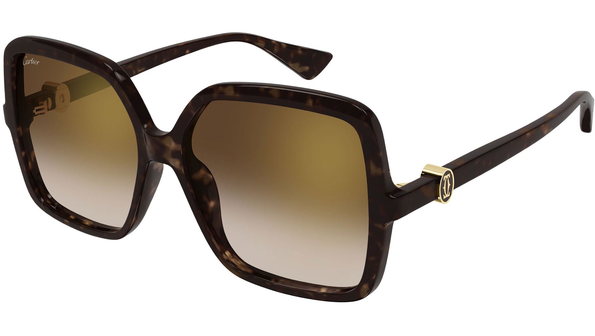 Cartier CT0641S Sunglasses 002 Dark Havana Brown - eye-oo.com