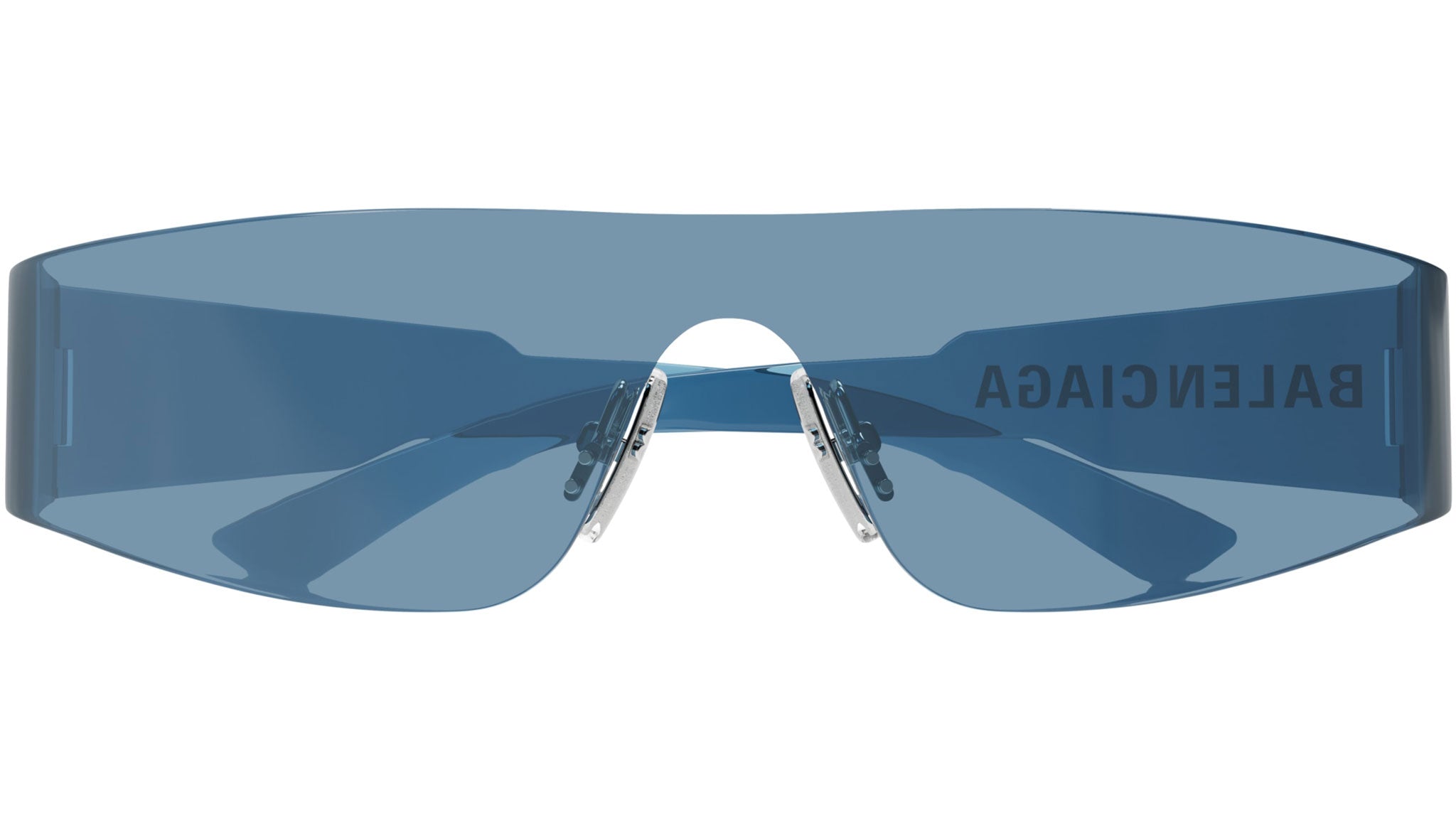 NWT BALENCIAGA SUNGLASSES UNISEX BLUE SHIELD EYEWEAR BALENCIAGA Balenciaga BB0041S 014 Blue Sunglasses - eye-oo.com main image 3
