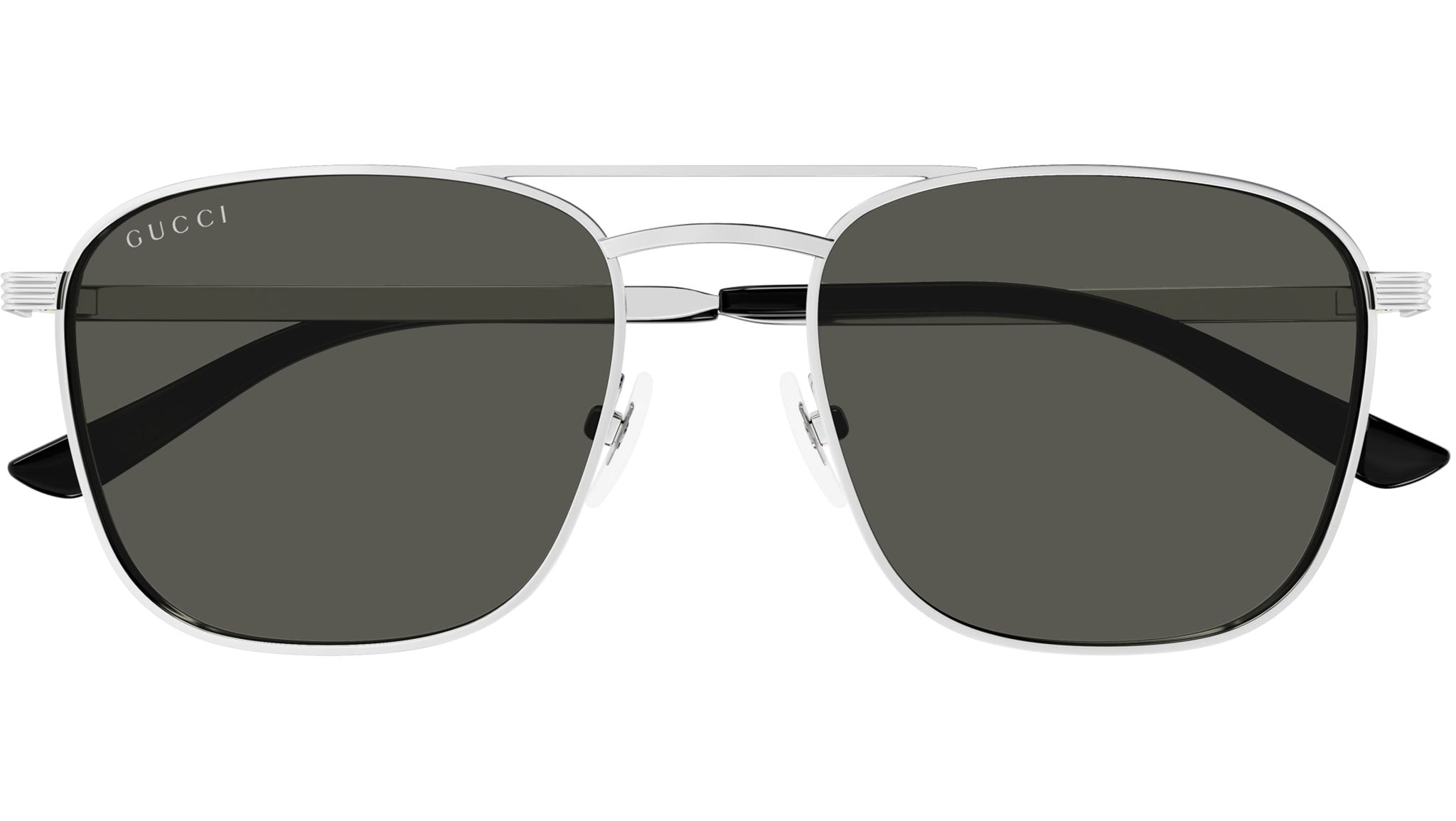 Gucci GG1881S 001 Rectangular Sunglasses Silver - eye-oo.com