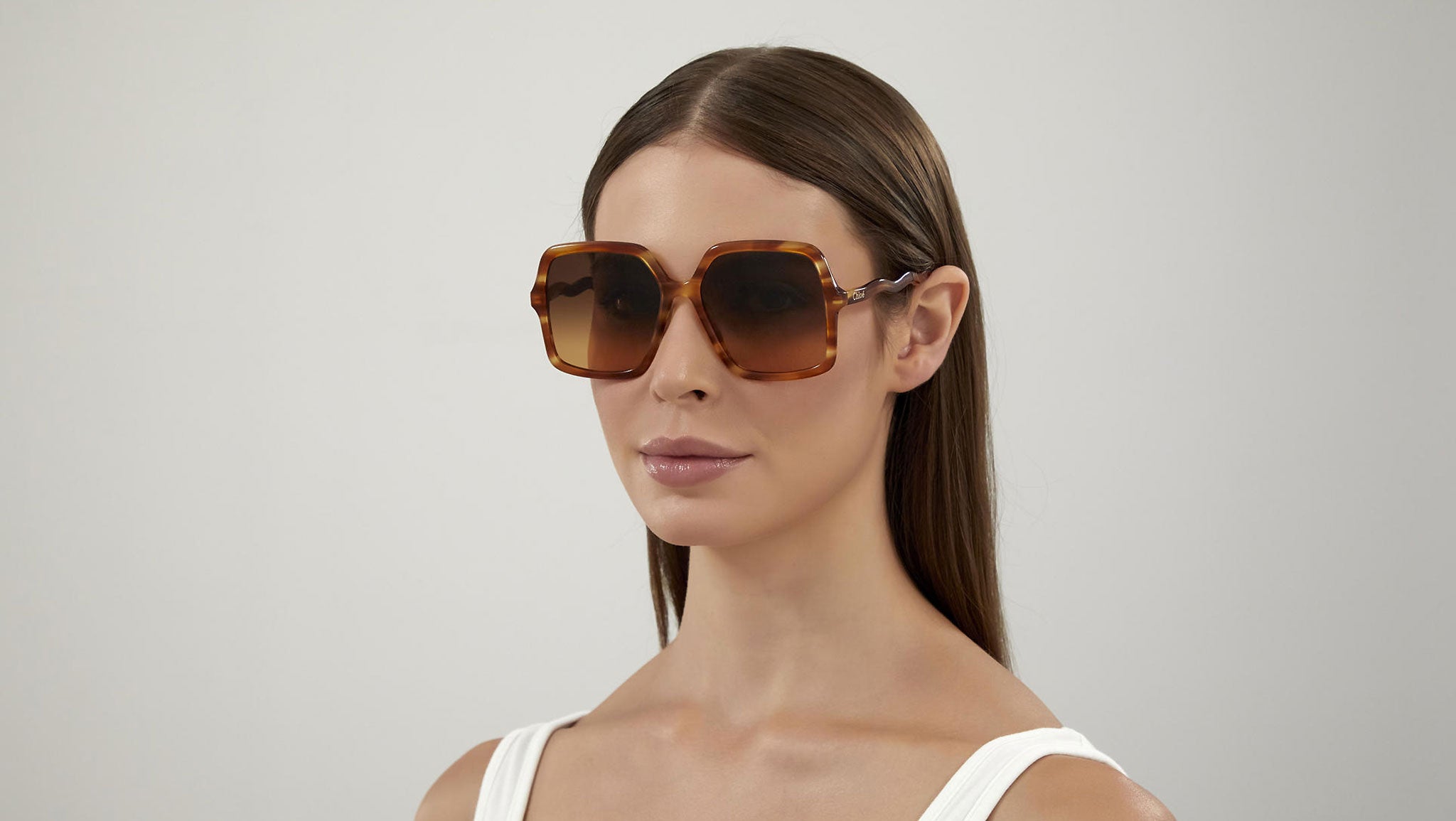 CHLOE Havana Rose Rectangle Sunglasses Chloé Women main image 4