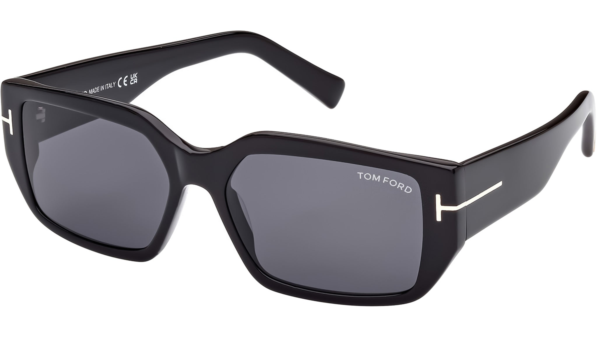Tom Ford Silvano-02 Sunglasses FT0989 01A Shiny Black - eye  display picture 2