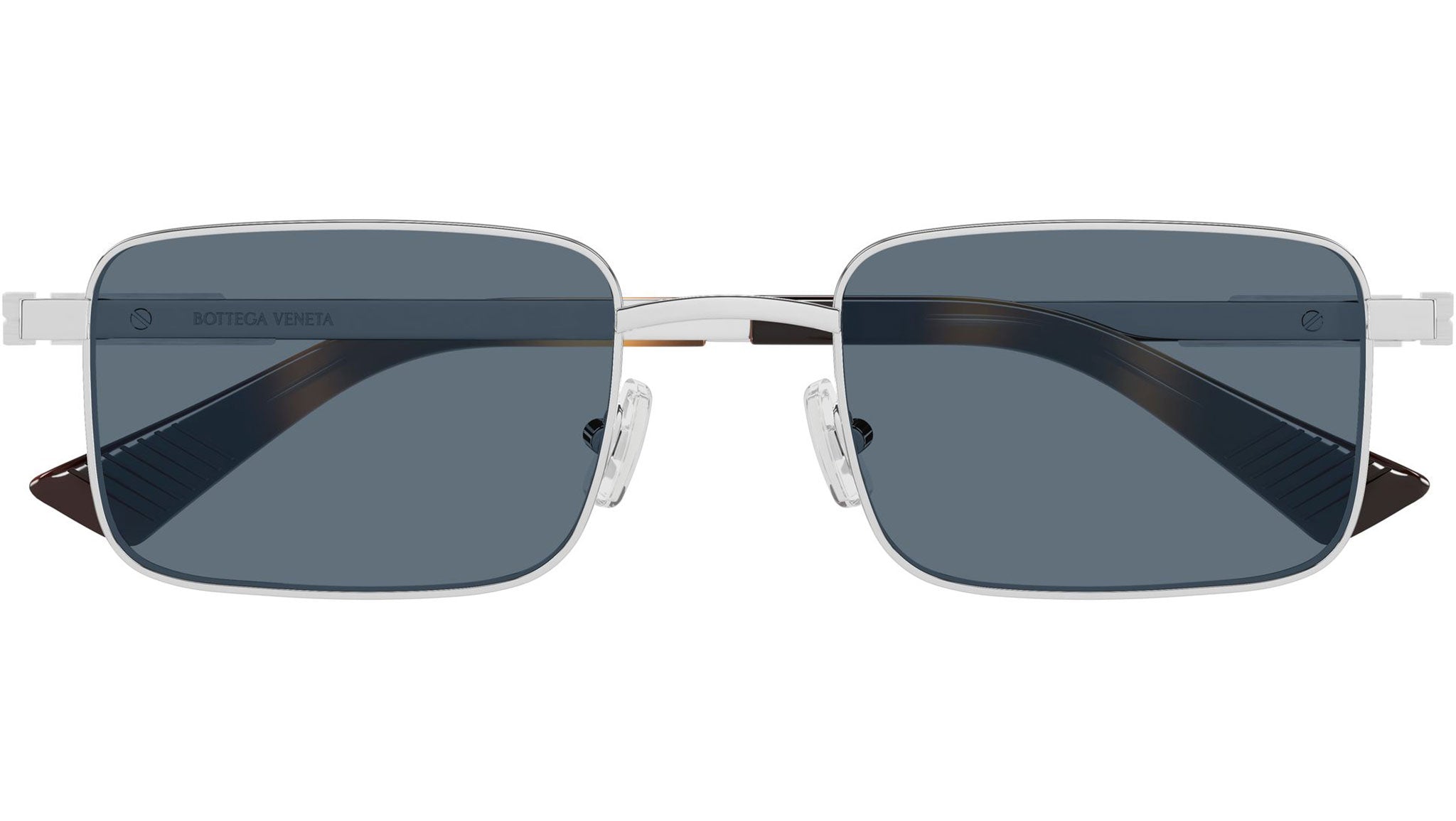 BV1469S Bottega Veneta Rectangular Sunglasses 002 Silver - eye-oo.com