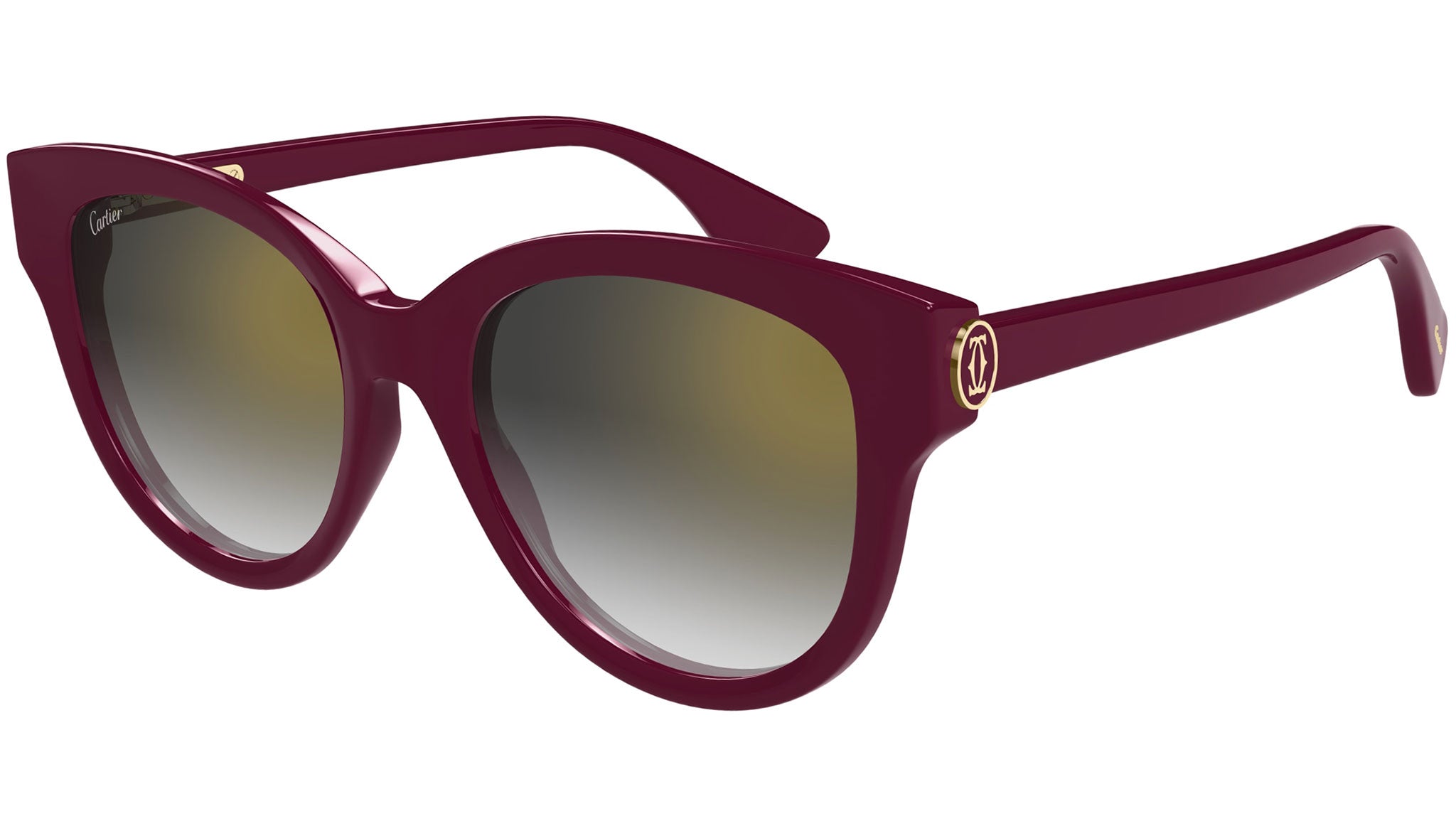 Cartier CT0506S-003 Sunglasses Burgundy Acetate Oversized CT0506S Sun – Visionist main image 3