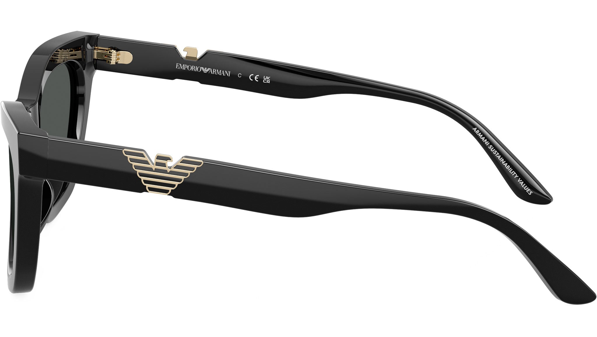 Emporio Armani EA4259U Sunglasses 501787 Shiny Black - eye  display picture 3