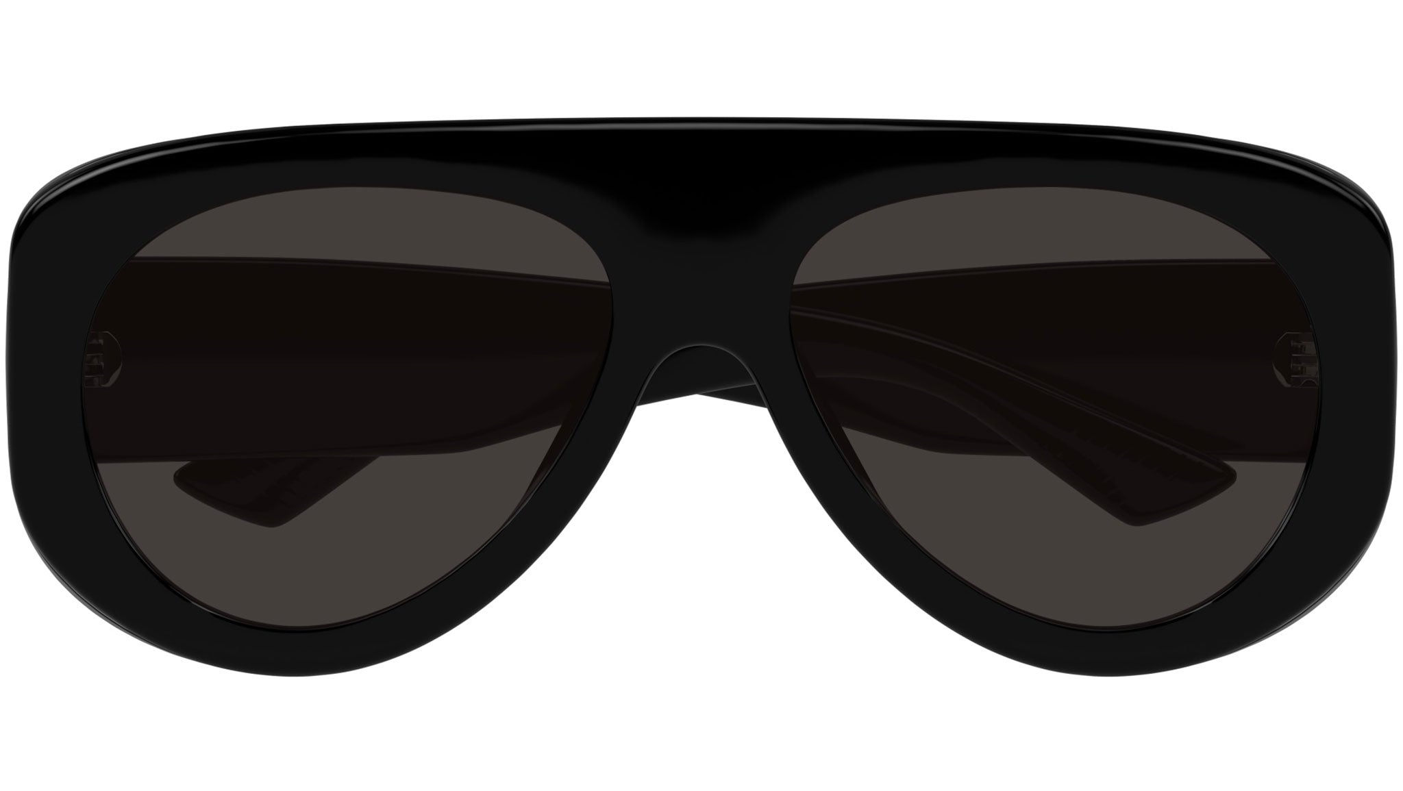 BV1362S Bottega Veneta Pilot Sunglasses 001 Shiny Black - eye-oo.com