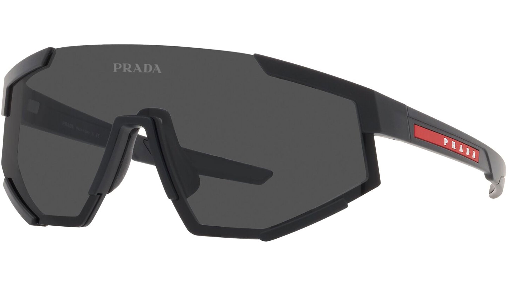 Prada Sunglasses SRP04V Prada PR 04YS pillow Sunglasses with Black frame and Grey  main image 4