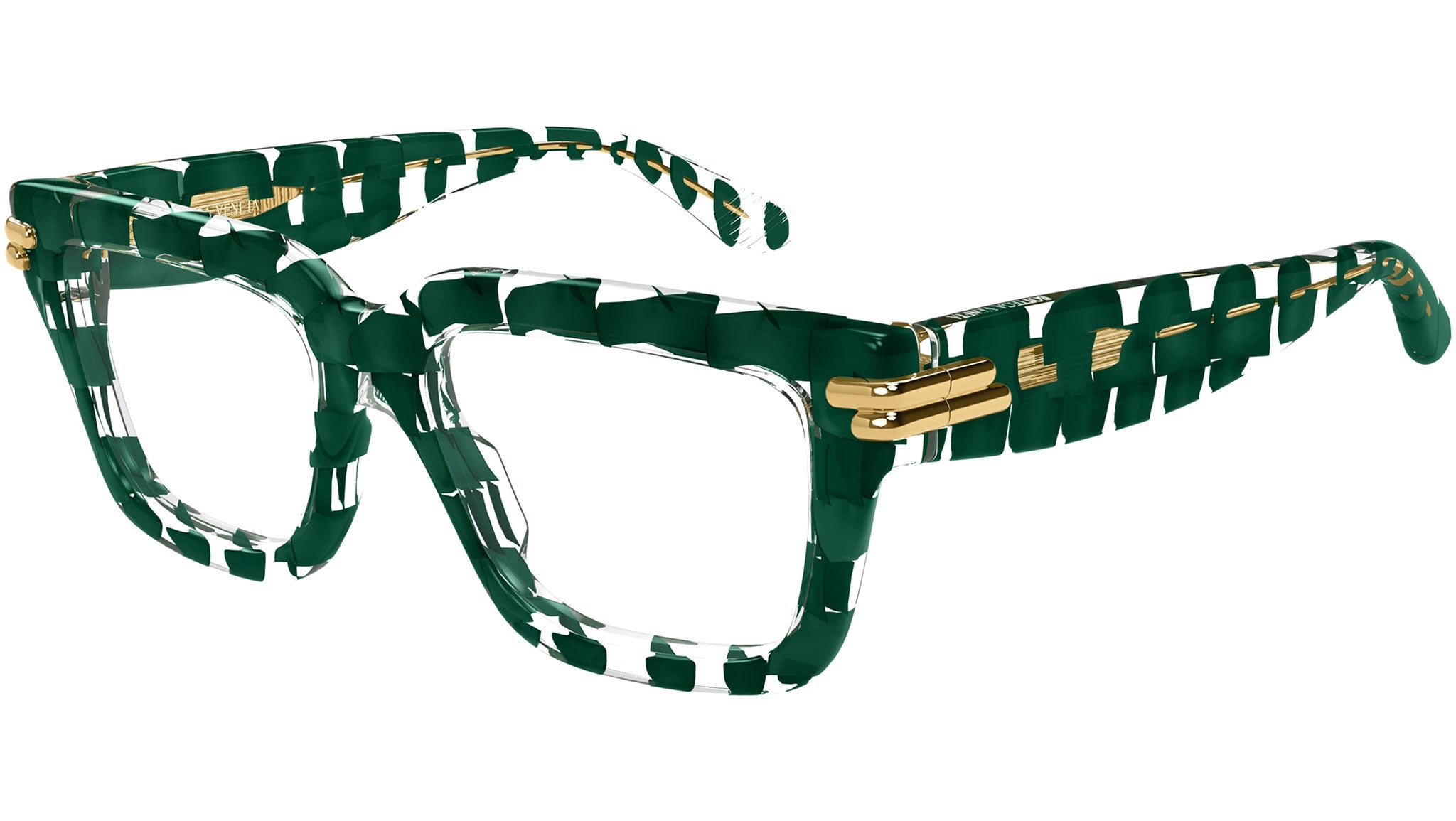 Bottega Veneta Eyeglasses BV1324O 004 Crystal Green Crystal - eye