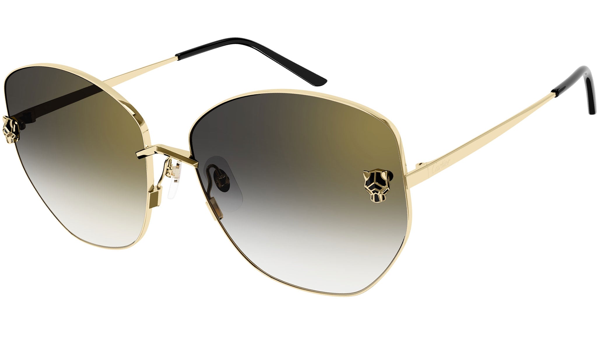 Panthère de Cartier Sunglasses CT0400S 001 Gold Grey