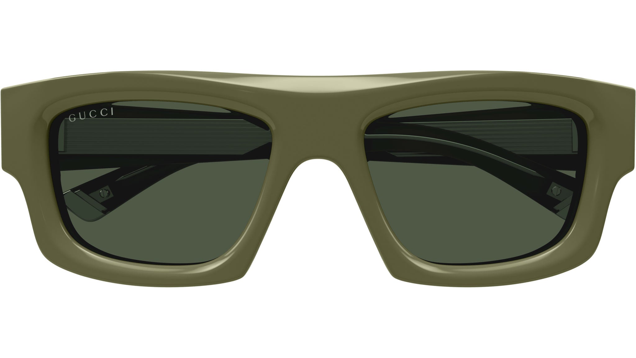 Gucci GG1926S 012 Rectangular Sunglasses Solid Olive Green - eye Gucci GG1926S 012 Rectangular Sunglasses Solid Olive Green - eye
