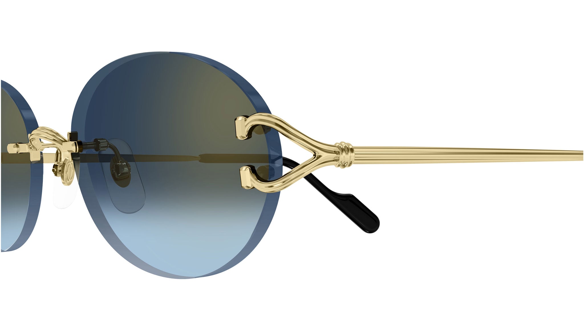 Cartier CT0551S 002 Sunglasses Shiny Gold Blue - eye-oo.com display picture 3