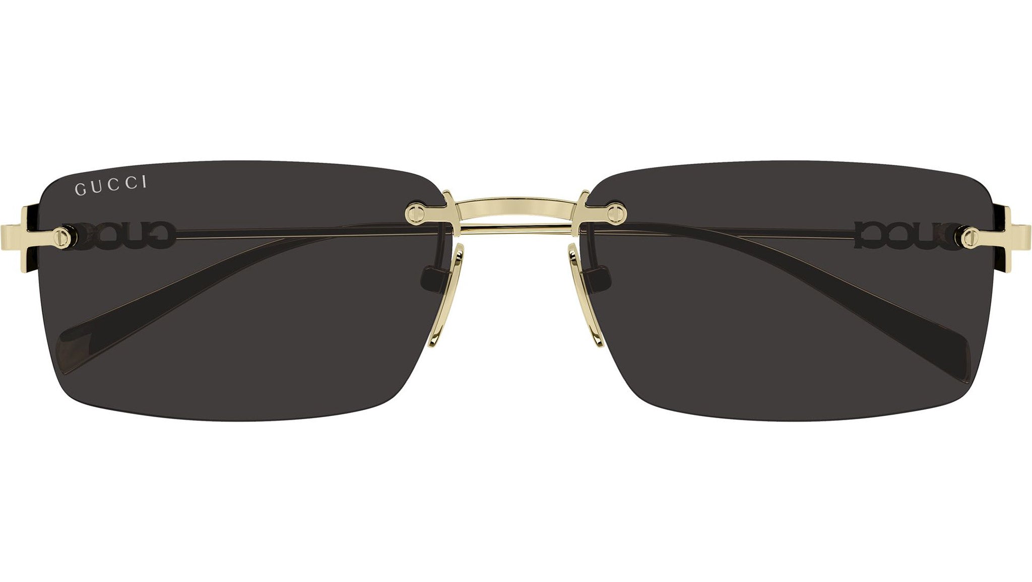 Gucci GG1941S 001 Gold Rectangular Sunglasses - eye-oo.com