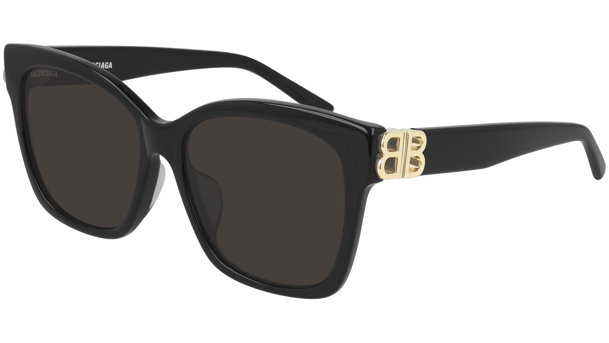 Balenciaga BB0102SA 001 Shiny Black Sunglasses - eye-oo.com