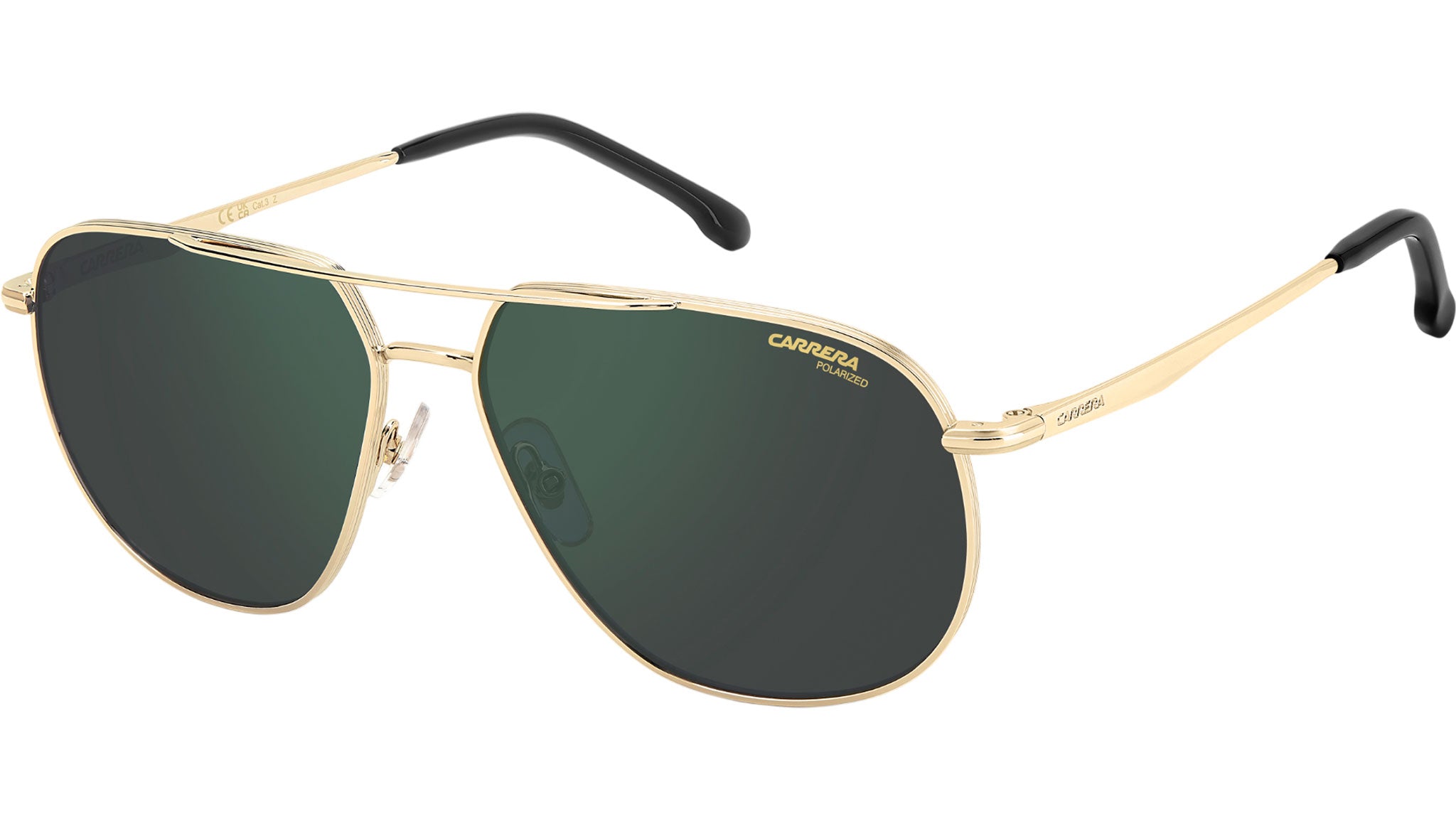 Carrera Black and Gold Aviator Sunglasses Carrera 3042/S RHL M9 Sunglasses Gold Black - eye-oo.com main image 2