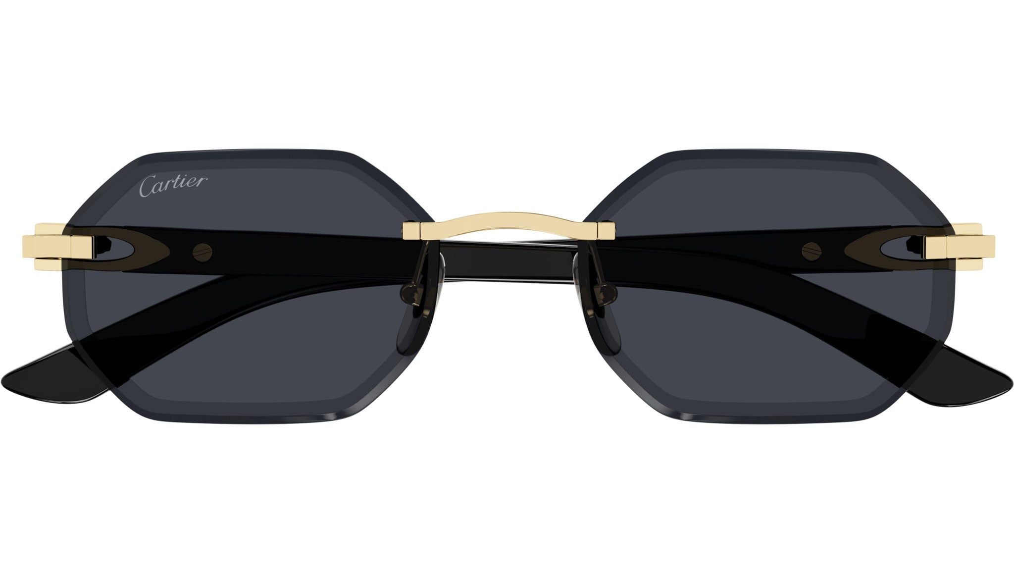 Cartier CT0439S 001 Sunglasses Shiny Gold - eye-oo.com