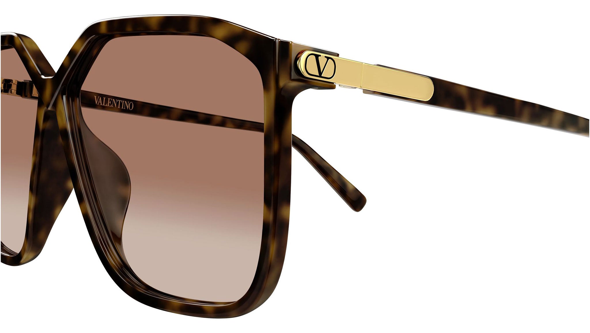 Valentino VG0025S Sunglasses 002 Havana Rust Geometric - eye-oo.com